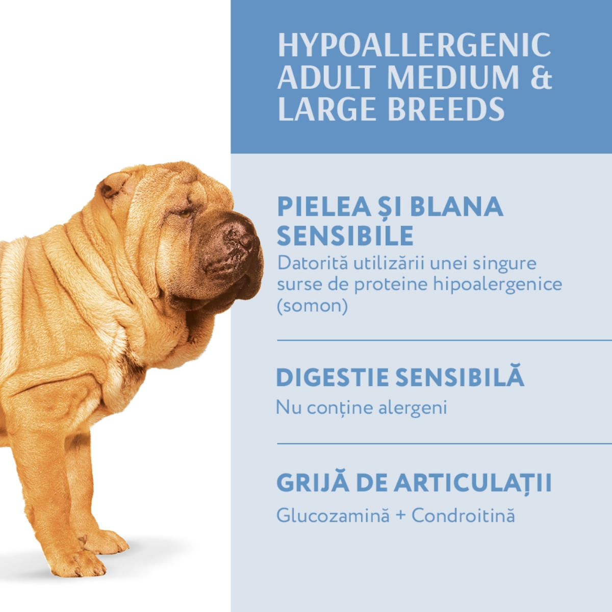 OPTIMEAL Hypoallergenic M, Somon, hrană uscată câini, sensibilități digestive, piele și blană OPTIMEAL Hypoallergenic, M, Somon, hrană uscată câini, sistem digestiv, piele & blană, 1.5kg - 4 | YEO