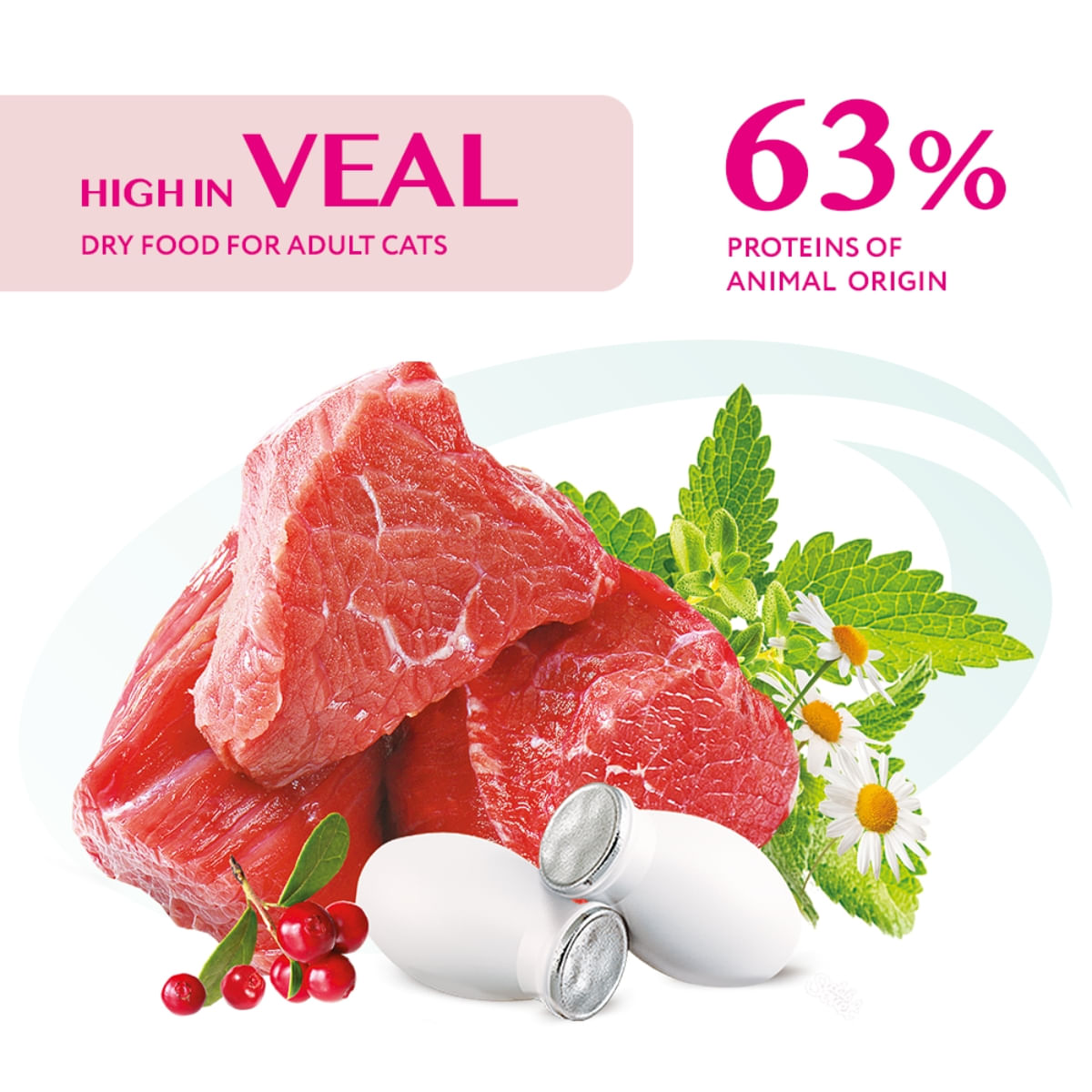 OPTIMEAL, Vită, hrană uscată pisici, 700g