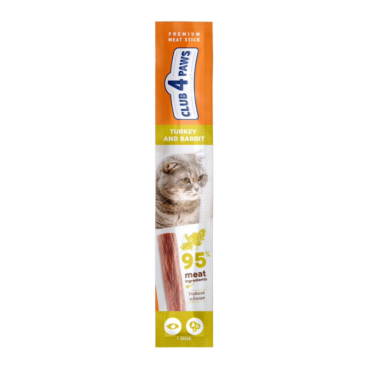 CLUB 4 PAWS Premium Stick, recompense pisici, Baton, Curcan și Iepure, 5g CLUB 4 PAWS Premium Stick, recompense pisici, Baton, Curcan și Iepure, bax, 5g x 10buc