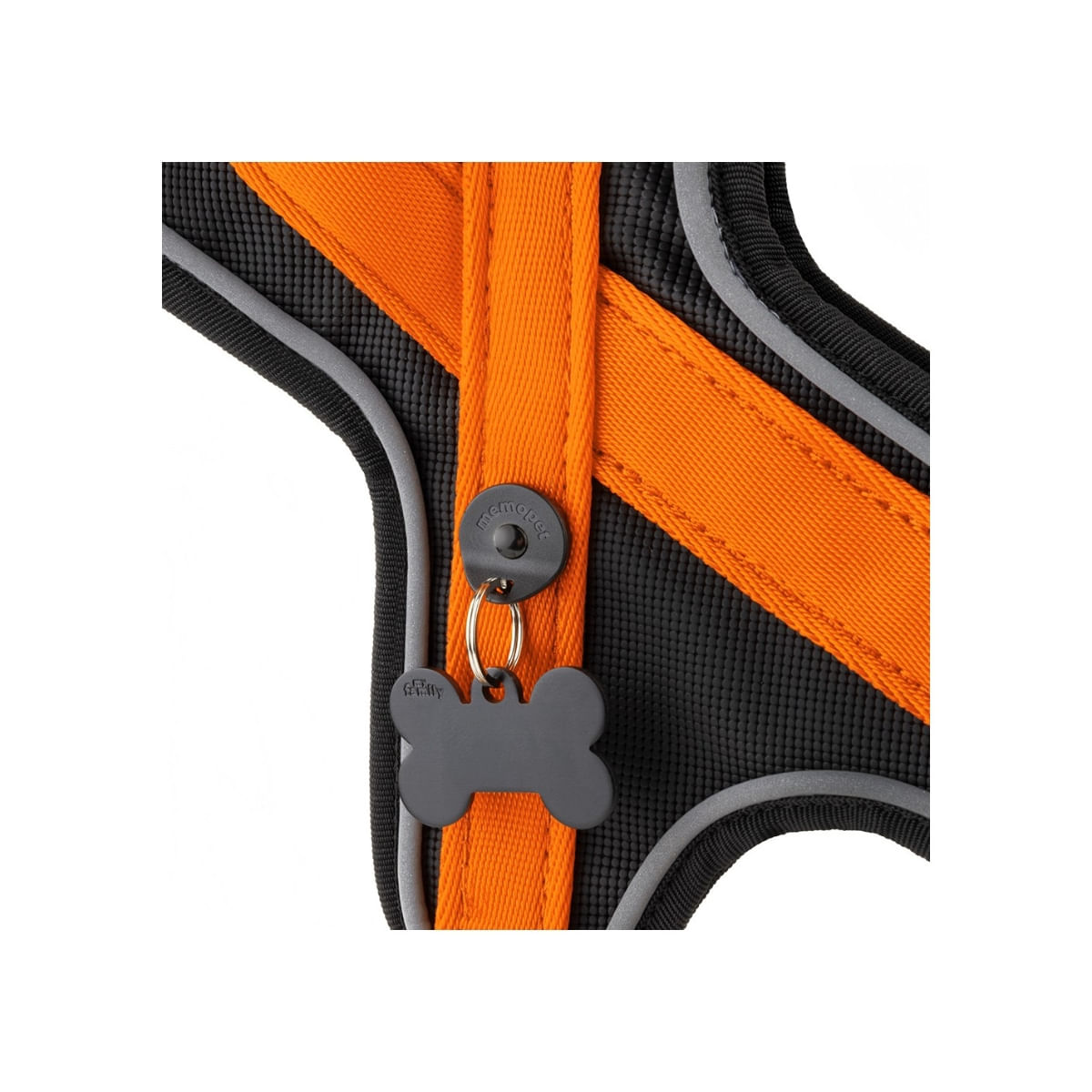 MYFAMILY Memopet, ham câini MYFAMILY Memopet, ham cu NFC câini, textil, S, 35-45cm, orange