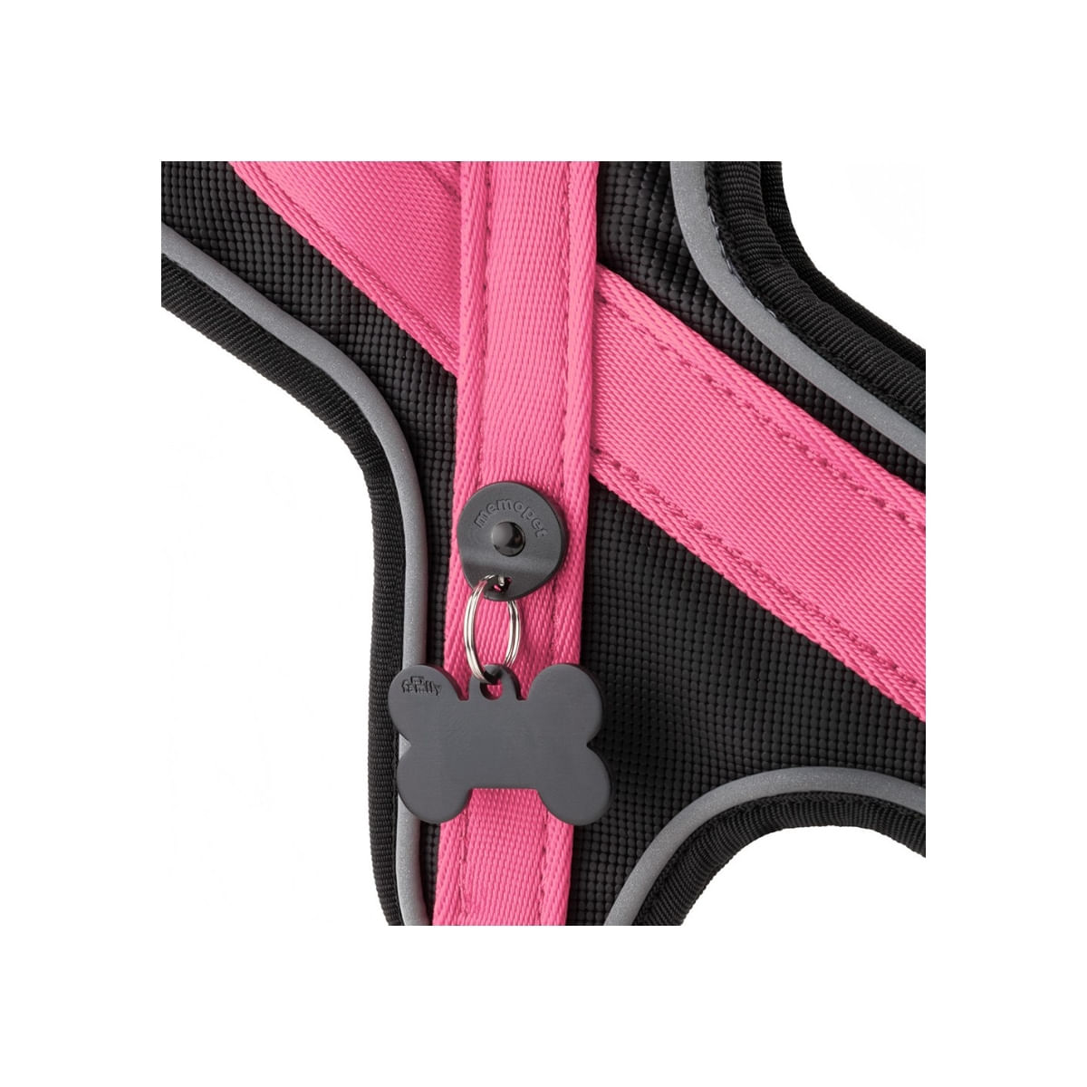 MYFAMILY Memopet, ham câini MYFAMILY Memopet, ham cu NFC câini, textil, S, 35-45cm, roz