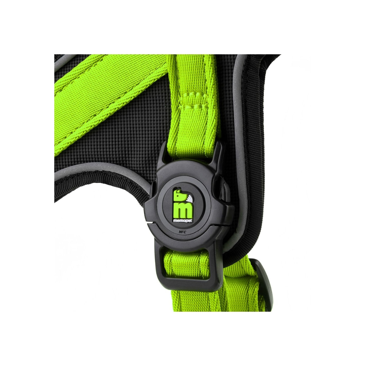 MYFAMILY Memopet, ham câini MYFAMILY Memopet, ham cu NFC câini, textil, S-M, 40-50cmcm, verde