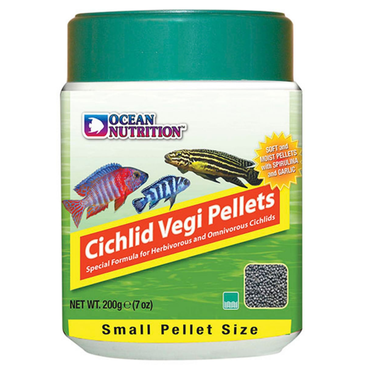 OCEAN NUTRITION Cichlid Vegi Pellets Small, 100g