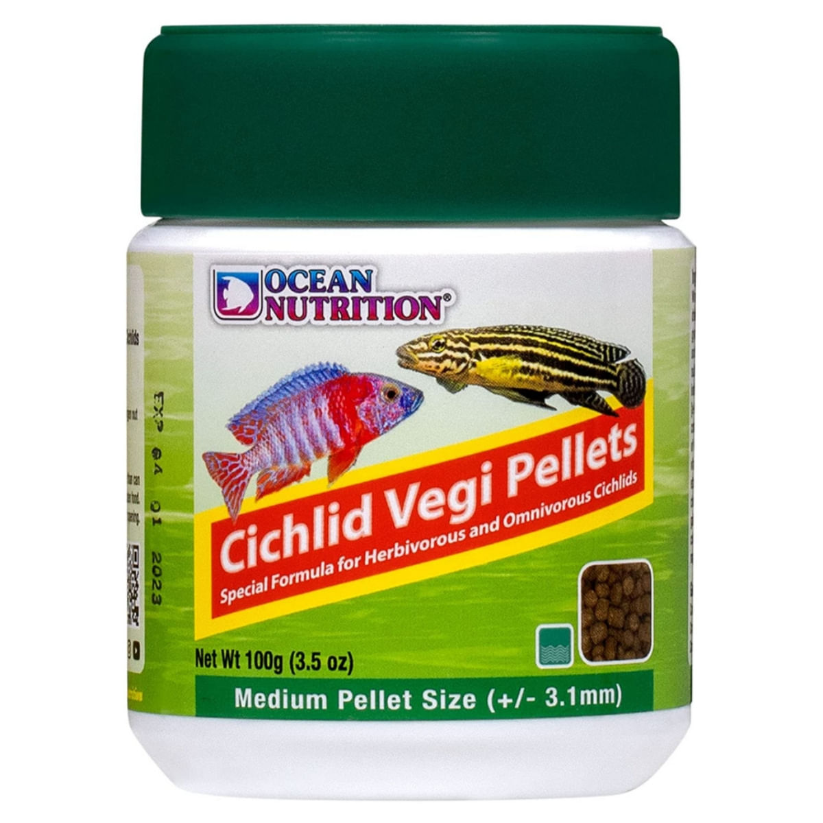 OCEAN NUTRITION Cichlid Vegi Pellets Medium, 100g