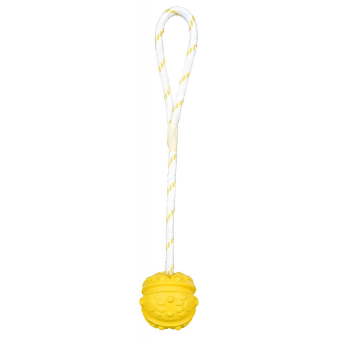 TRIXIE, jucărie minge plutitoare cu sfoară câini, cauciuc, 7 x 35cm, multicolor - 1 | YEO