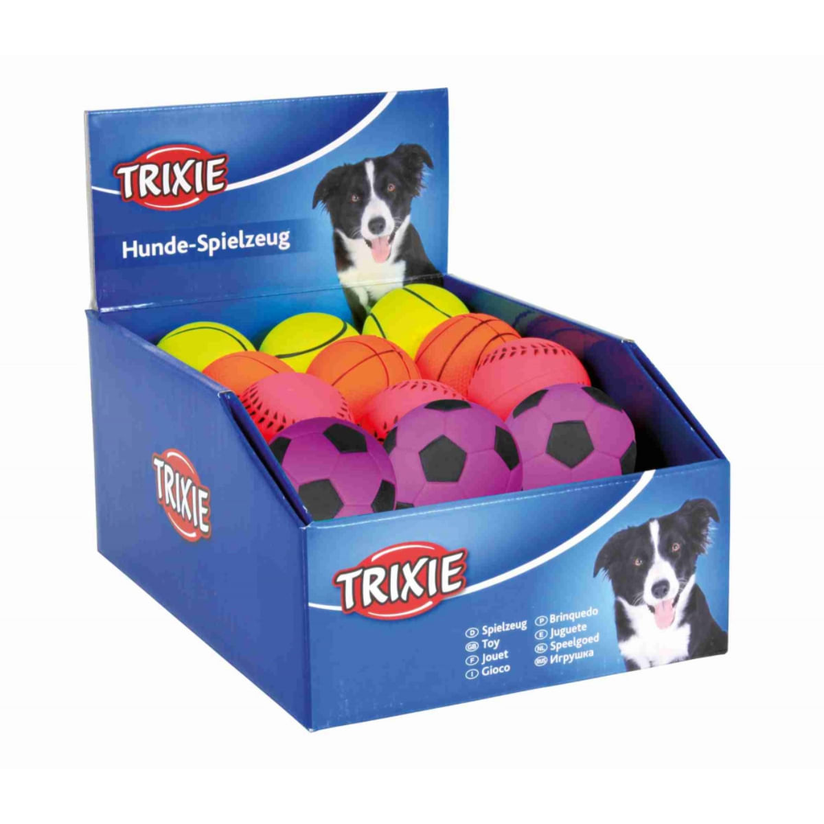 Trixie, jucărie minge plutitoare câini, 4 modele, cauciuc, 6cm, multicolor - 1 | YEO