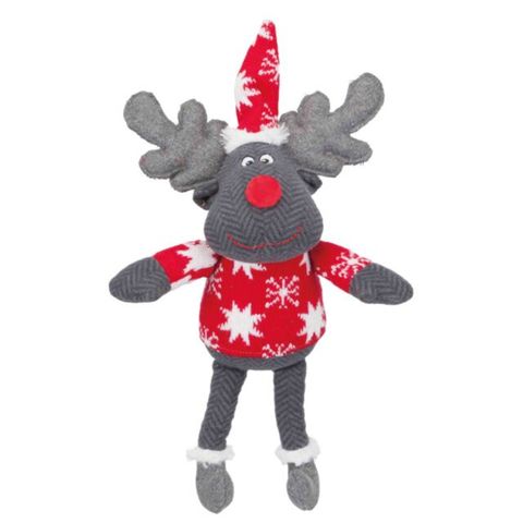 TRIXIE Christmas Xmas Ren, jucărie de pluș câini, M-XL, textil, cu sunet, activități fizice, diverse culori, 42 cm