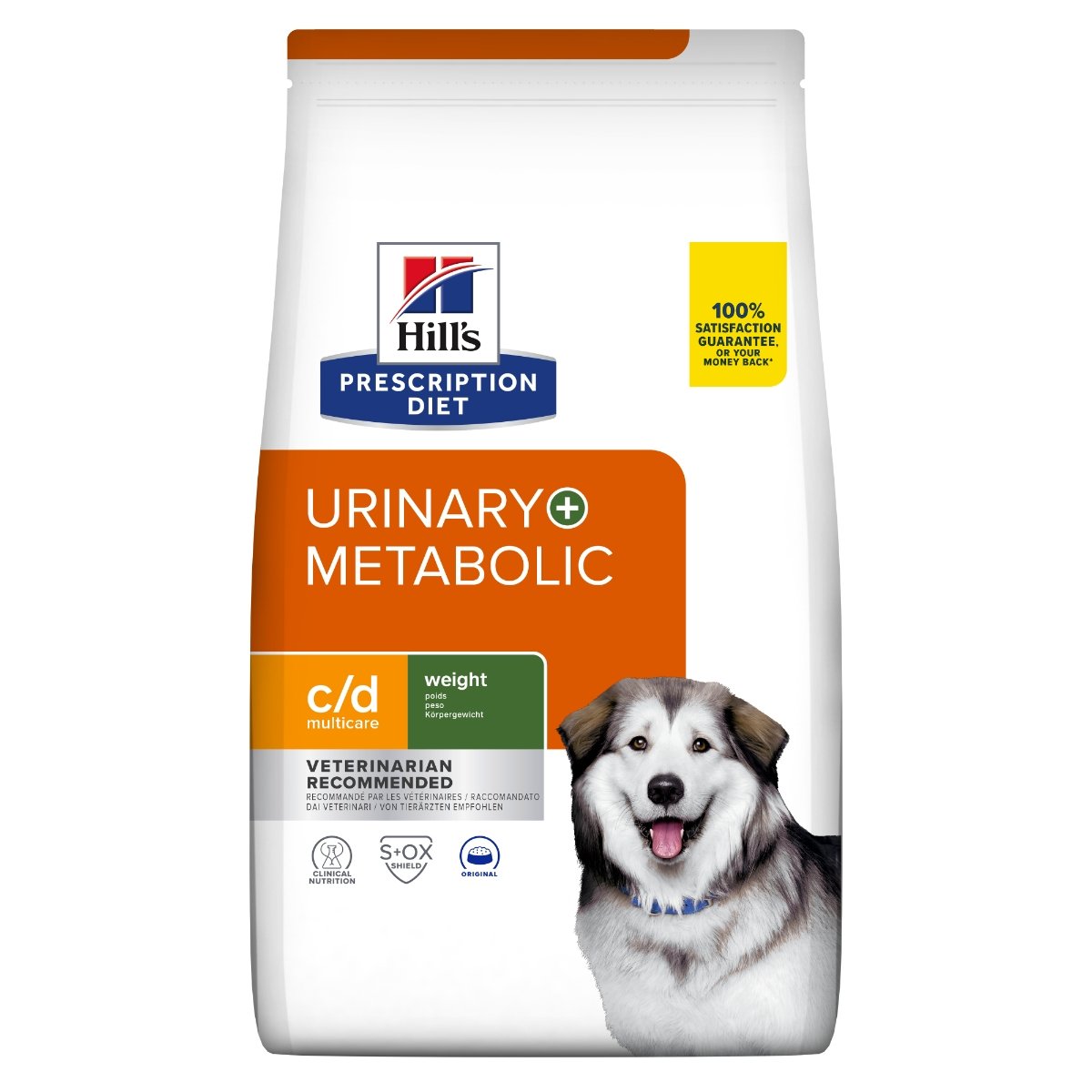 HILL\'S Prescription Diet c/d Urinary + Weight Care + Metabolic, Pui, dietă veterinară câini, hrană uscată, afecțiuni urinare și metabolice HILL\'S Prescription Diet c/d Urinary + Weight Care + Metabolic, Pui, dietă veterinară câini, hrană uscată, sistem u