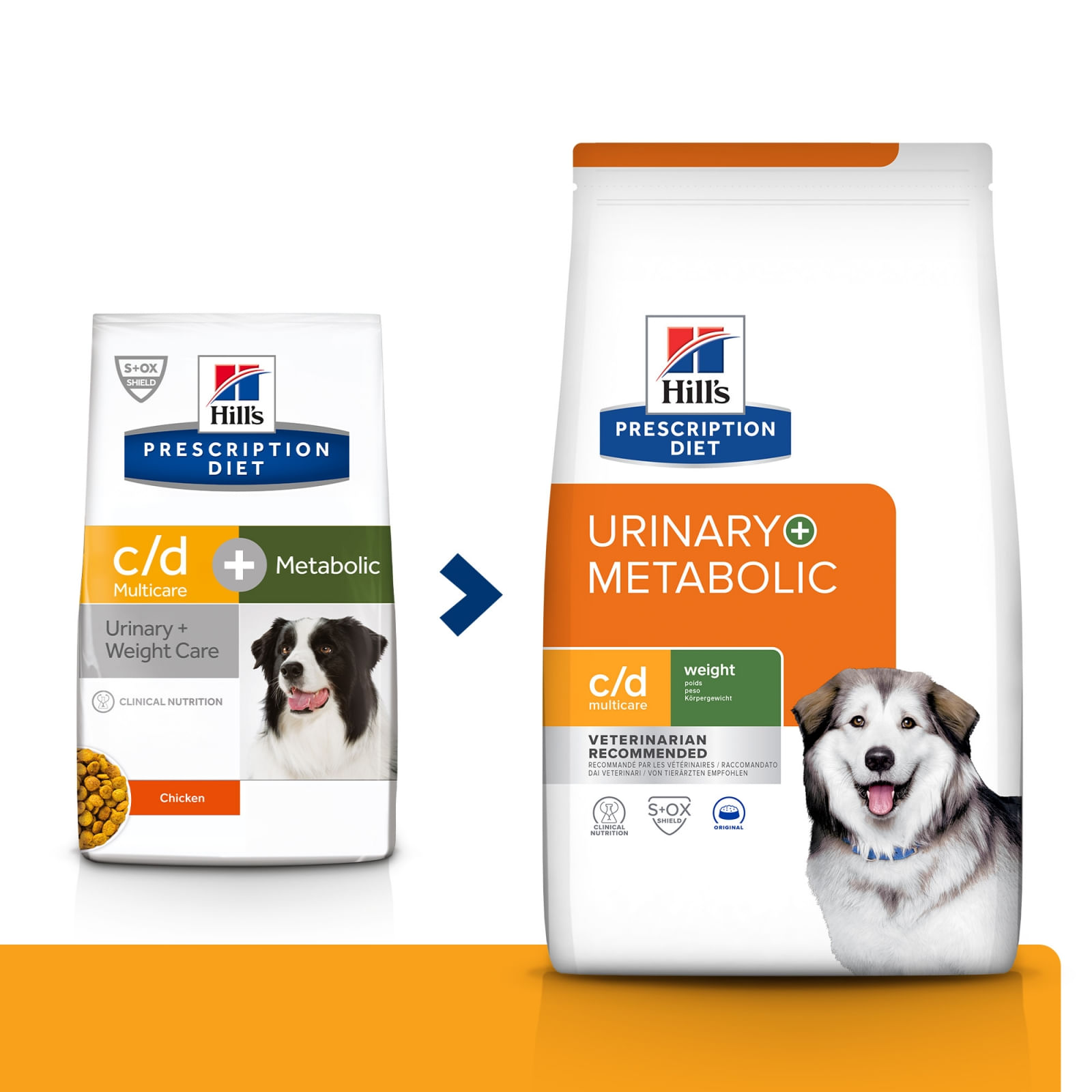 HILL\'S Prescription Diet c/d Urinary + Weight Care + Metabolic, Pui, dietă veterinară câini, hrană uscată, afecțiuni urinare și metabolice HILL\'S Prescription Diet c/d Urinary + Metabolic, Pui, dietă veterinară câini, hrană uscată, sistem urinar, metabol - 1 | YEO