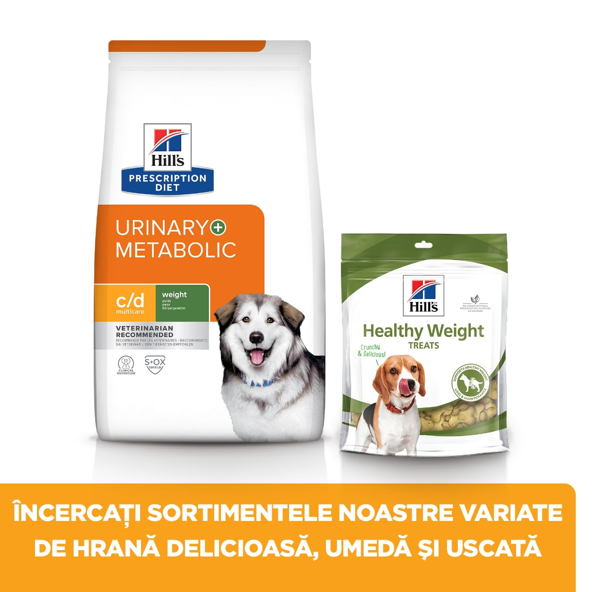 HILL'S Prescription Diet c/d Urinary + Weight Care + Metabolic, Pui, dietă veterinară câini, hrană uscată, afecțiuni urinare și metabolice HILL'S Prescription Diet c/d Urinary + Weight Care + Metabolic, Pui, dietă veterinară câini, hrană uscată, sistem u