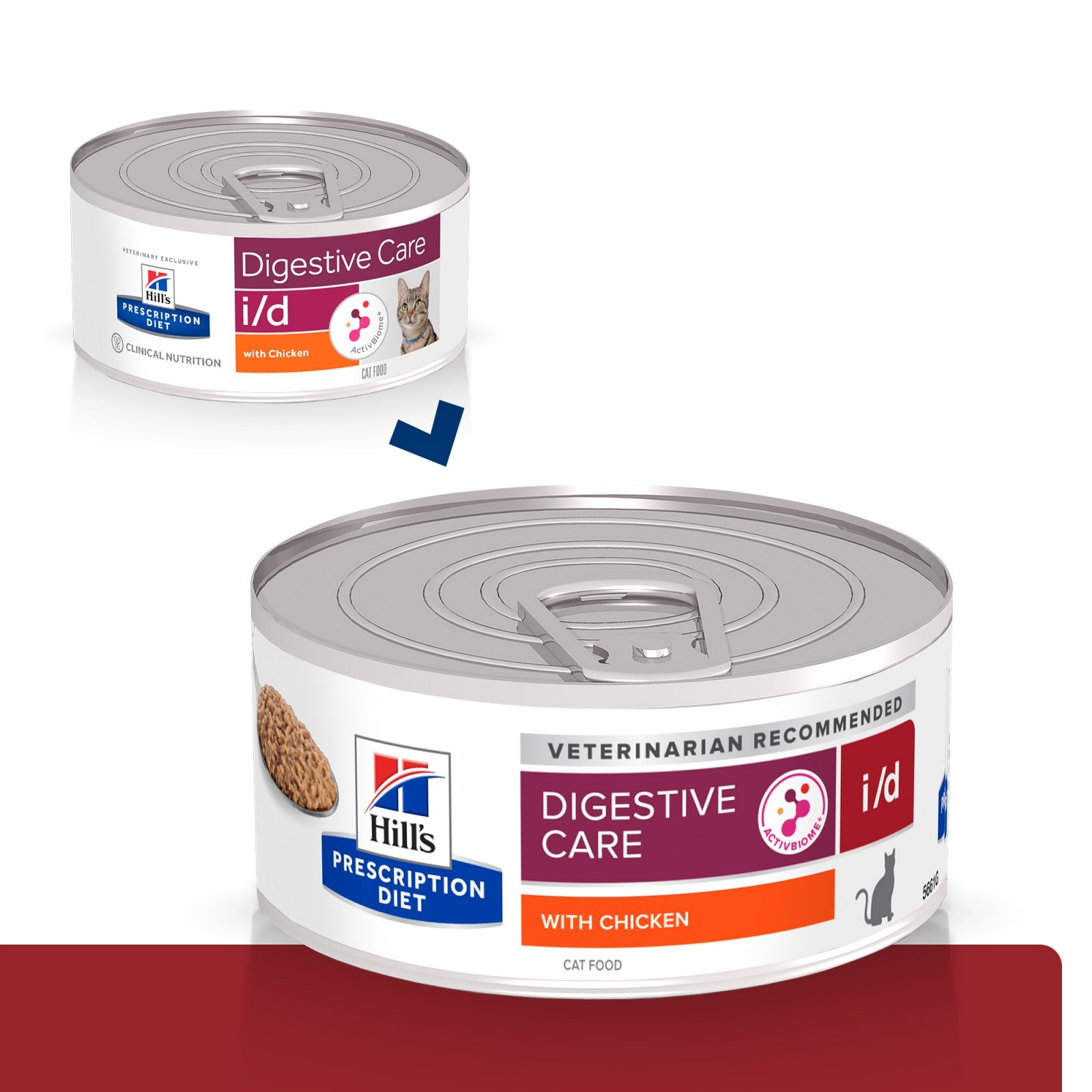 HILL\'S Prescription Diet i/d Sensitive Digestive Care, Pui, dietă veterinară pisici, conservă hrană umedă, sistem digestiv, 156g - 1 | YEO