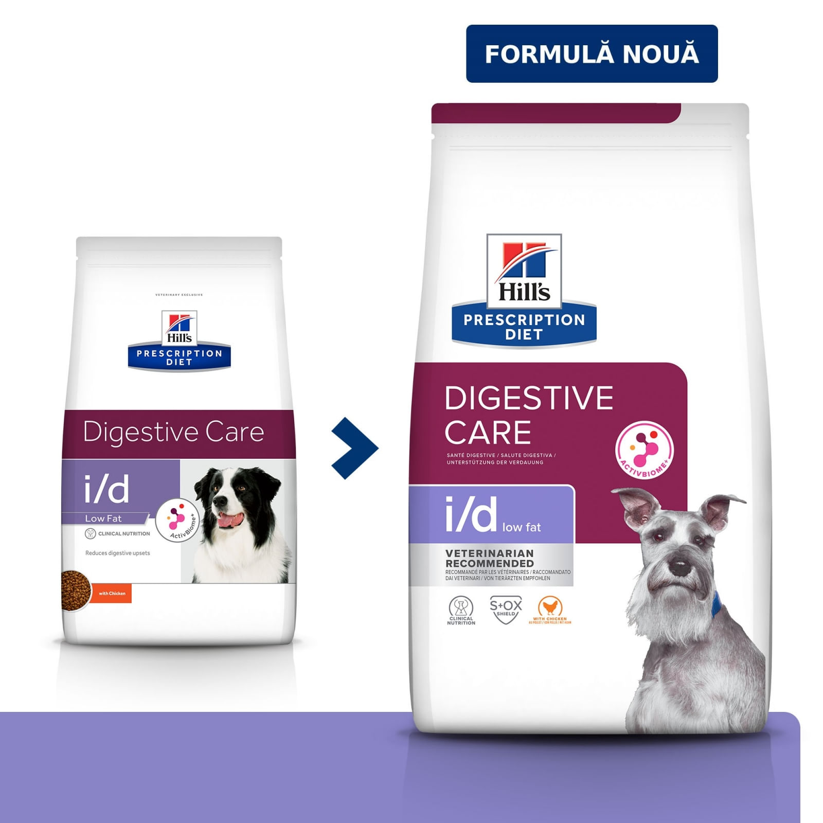 HILL\'S Prescription Diet i/d Digestive Care Low Fat, Pui, dietă veterinară câini, hrană uscată, sensibilități digestive HILL\'S Prescription Diet i/d Digestive Care Low Fat, Pui, dietă veterinară câini, hrană uscată, sistem digestiv, 12kg