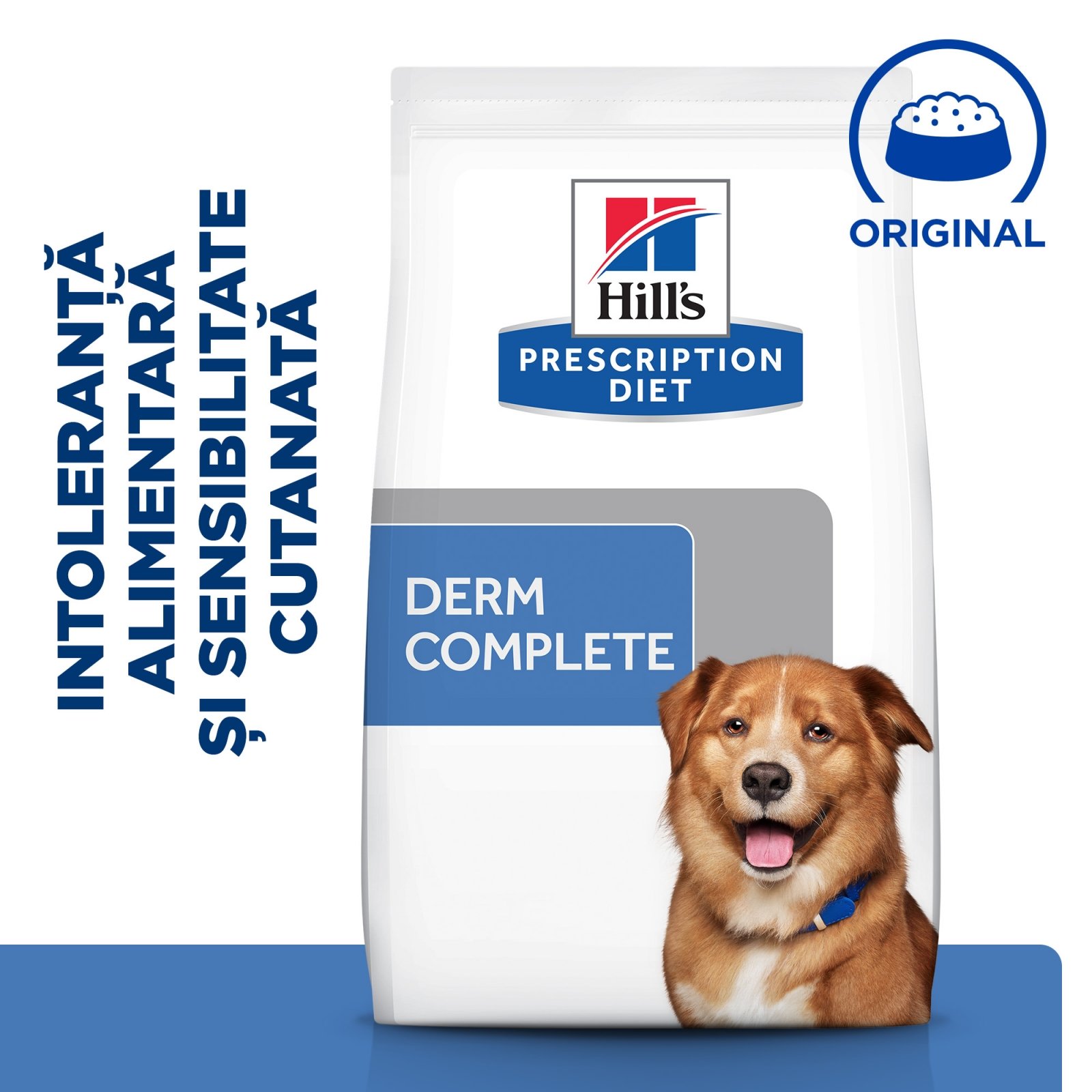 HILL\'S Prescription Diet Derm Complete, dietă veterinară câini, hrană uscată, afecțiuni dermatologice HILL\'S Prescription Diet Derm Complete, dietă veterinară câini, hrană uscată,piele & blana, 12kg - 1 | YEO