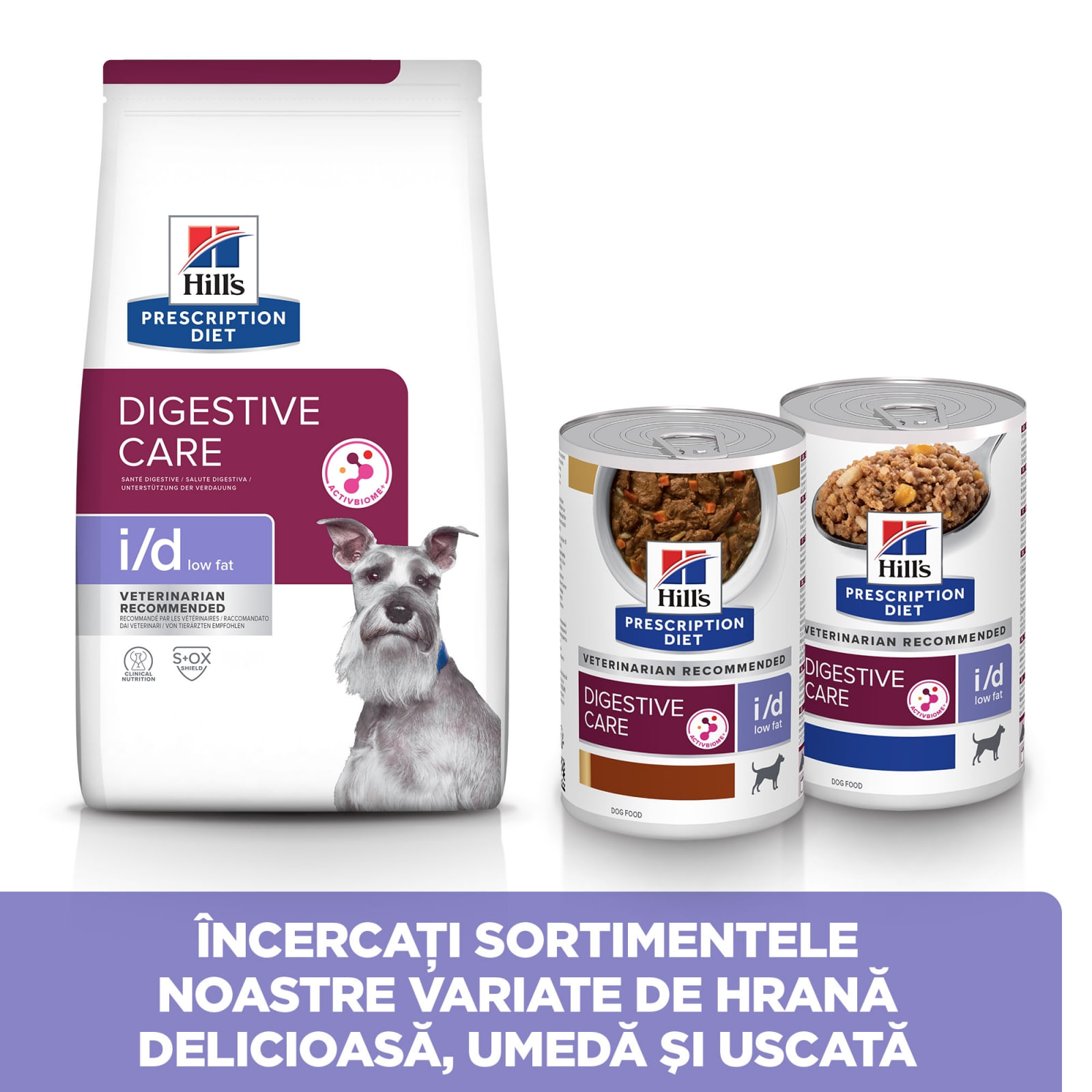 HILL&#039;S Prescription Diet i/d Digestive Care Low Fat, Pui, dietă veterinară câini, hrană uscată, sensibilități digestive HILL&#039;S Prescription Diet i/d Digestive Care Low Fat, Pui, dietă veterinară câini, hrană uscată, sistem digestiv, 12kg