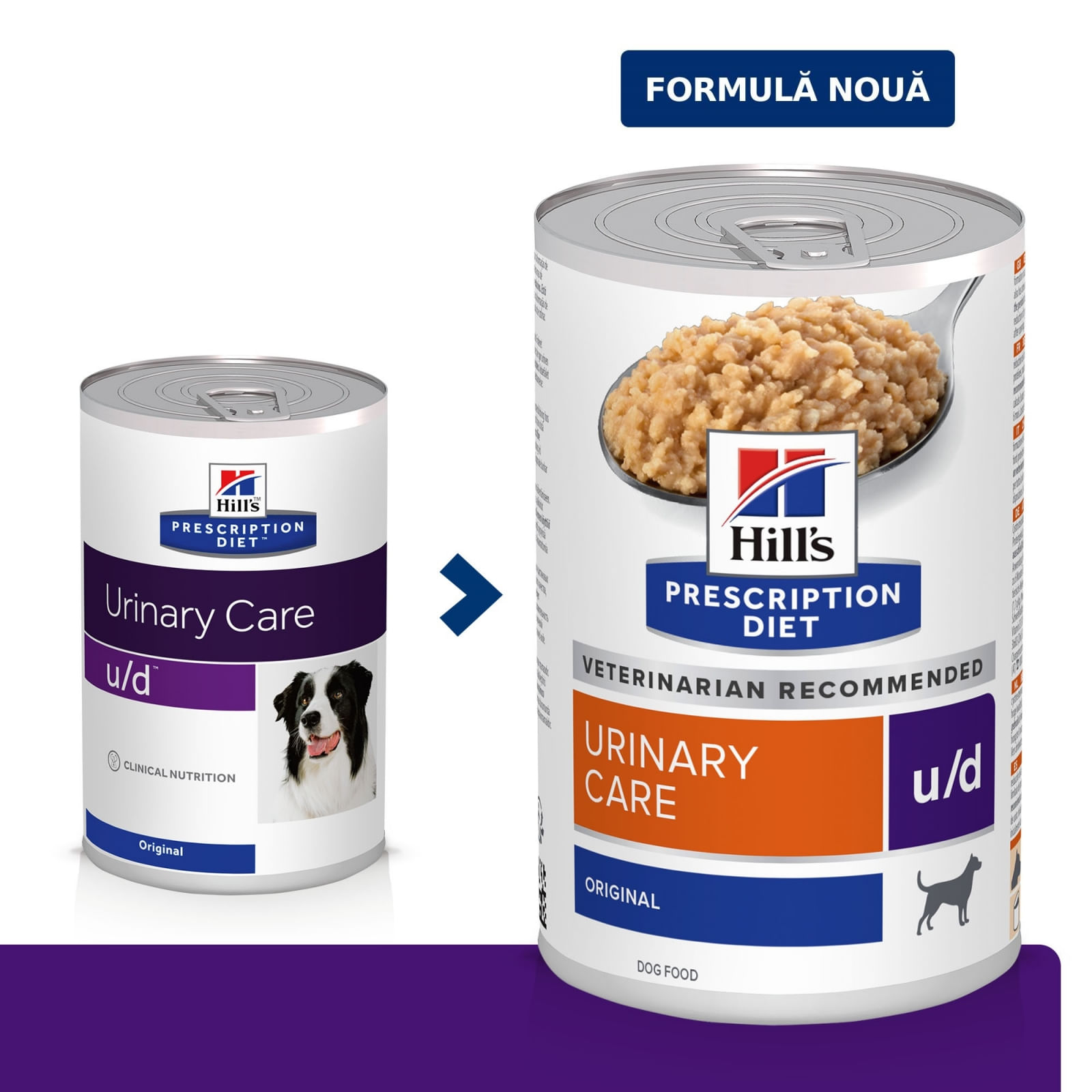 HILL\'S Prescription Diet u/d Urinary Care, dietă veterinară câini, conservă hrană umedă, sistem urinar, 370g