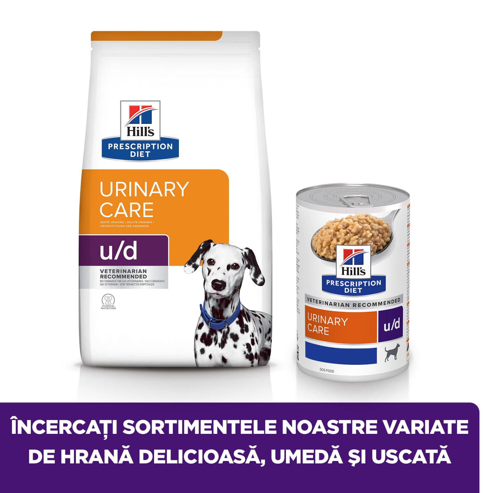 HILL&#039;S Prescription Diet u/d Urinary Care, dietă veterinară câini, conservă hrană umedă, sistem urinar, 370g