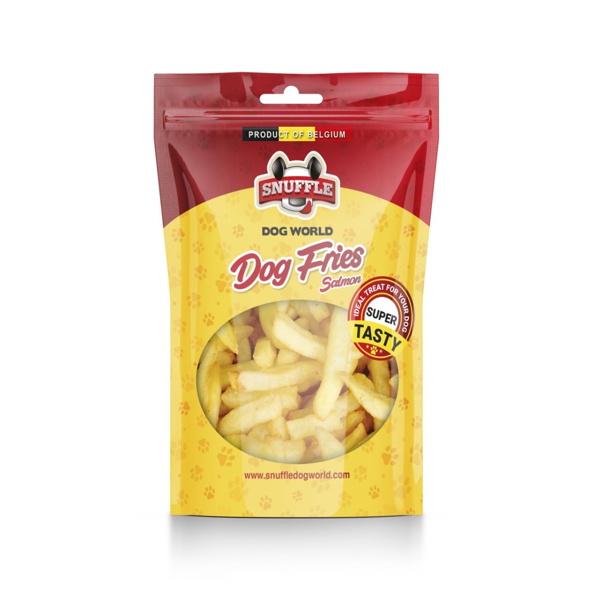 SNUFFLE DOG Fries, Somon, cartofi prăjiți, recompense câini 40g