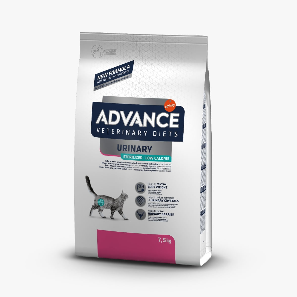 ADVANCE Veterinary Diets Cat Sterilised Urinary Low Calory, dietă veterinară, hrană uscată pisici, afecțiuni urinare ADVANCE Veterinary Diets Urinary Sterilised Low Calorie, dietă veterinară pisici sterilizate, hrană uscată, sistem urinar, metabolism, 7.