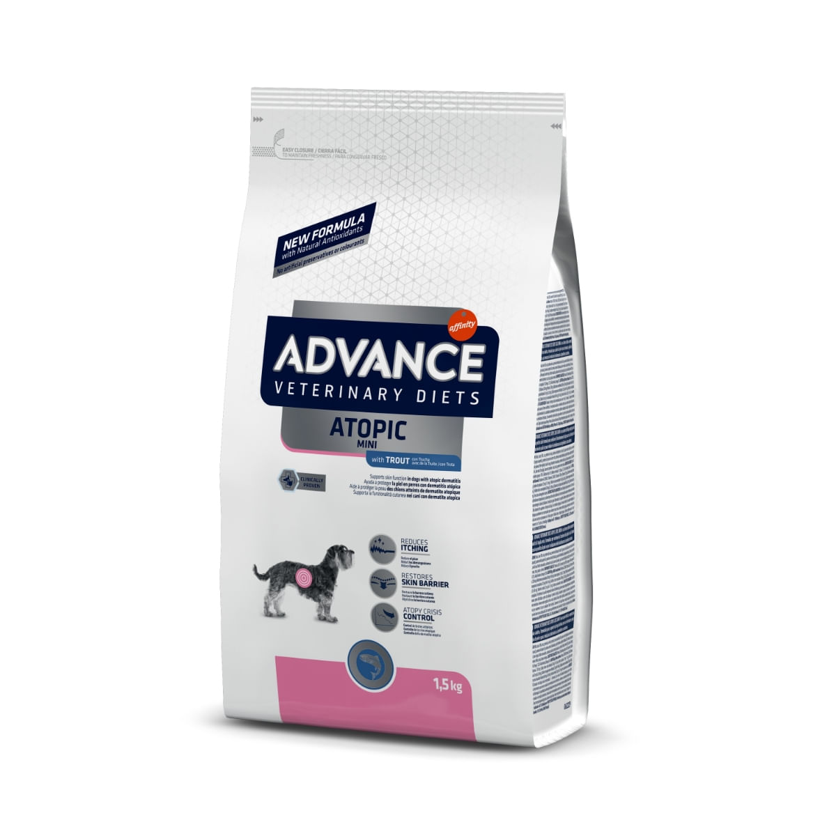 ADVANCE Veterinary Diets Dog Atopic Care Mini, XS-S, dietă veterinară, hrană uscată câini, afecțiuni dermatologice ADVANCE Veterinary Diets Atopic Mini, XS-S, dietă veterinară câini, hrană uscată, afecțiuni dermatologice, 1.5kg - 1 | YEO