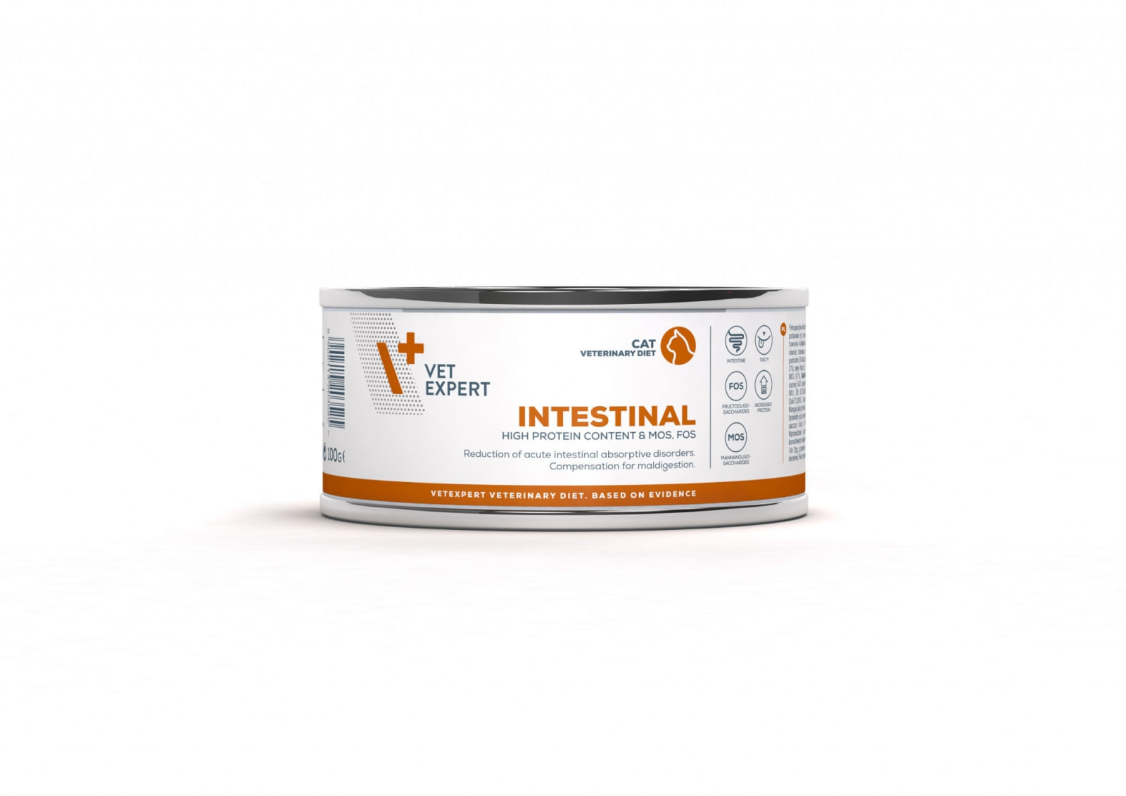 VET EXPERT Diets Intestinal, Pui și Curcan, dietă veterinară, conservă hrană umedă pisici, sistem digestiv, (pate), 100g