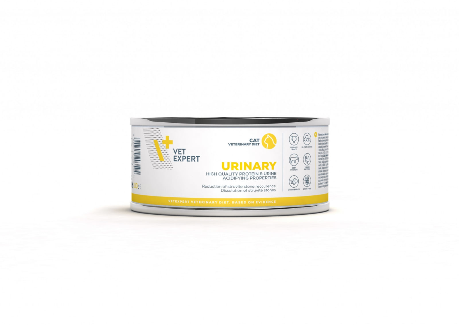 VET EXPERT Diets Urinary, Curcan și Vită, dietă veterinară, conservă hrană umedă fără cereale pisici, sistem urinar, (pate), 100g - 1 | YEO