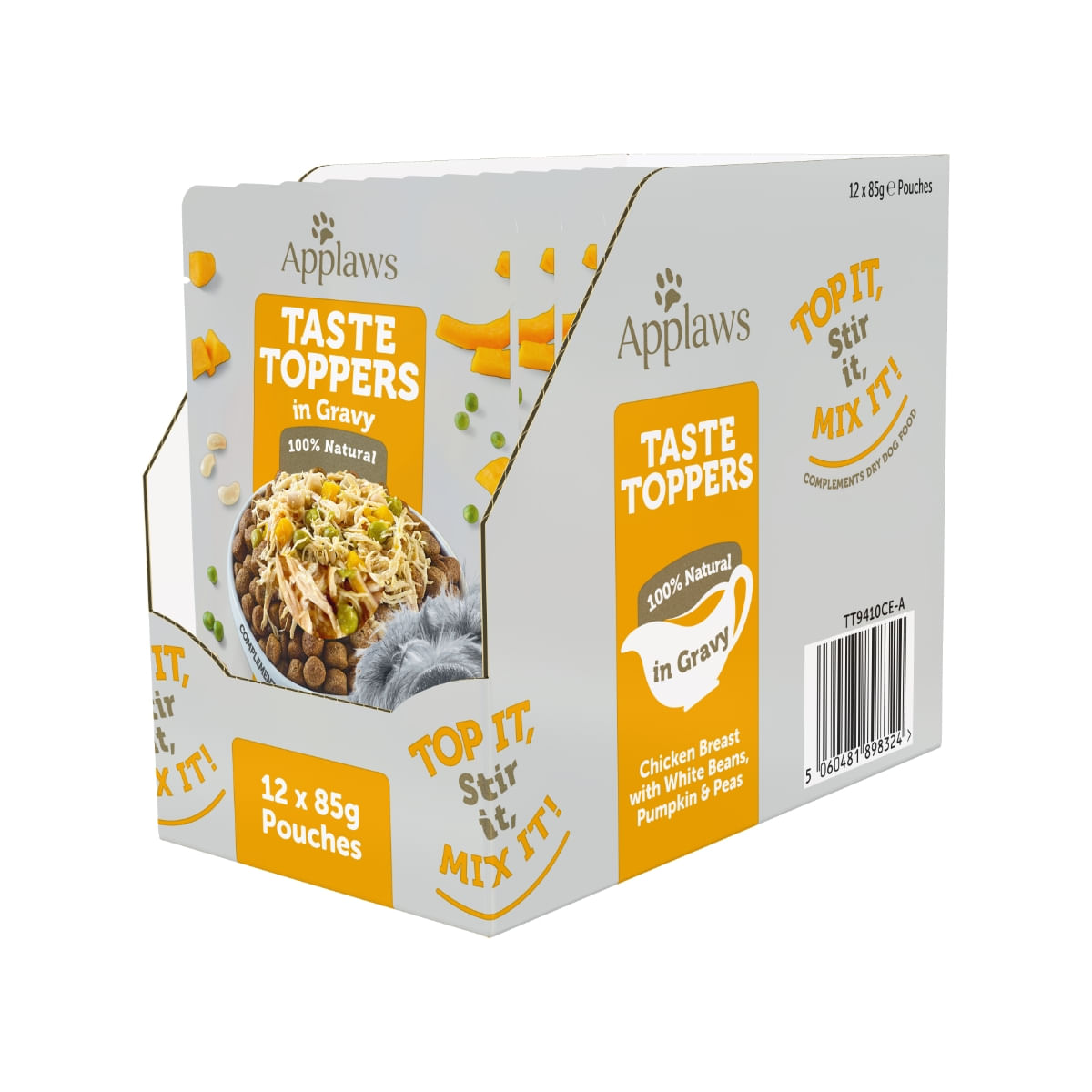 APPLAWS Taste Toppers, XS-XL, Pui și Legume, plic hrană umedă monoproteică fără cereale câini, (în sos), 85g - 2 | YEO