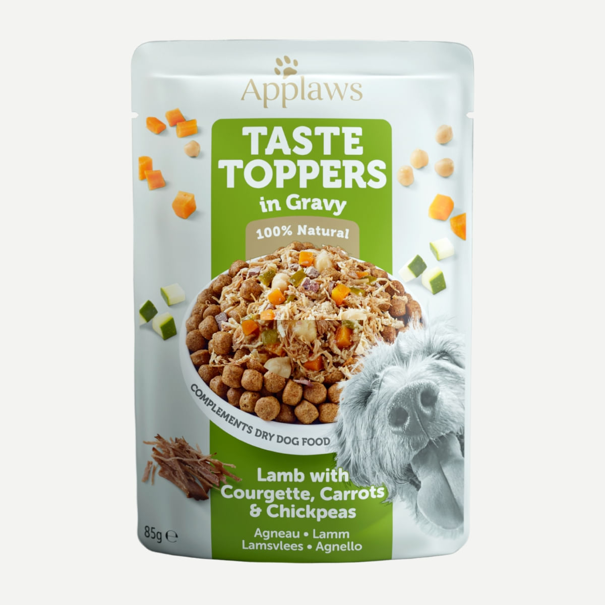 APPLAWS Taste Toppers, XS-XL, Miel și Legume, plic hrană umedă fără cereale câini, (în sos), 85g - 1 | YEO