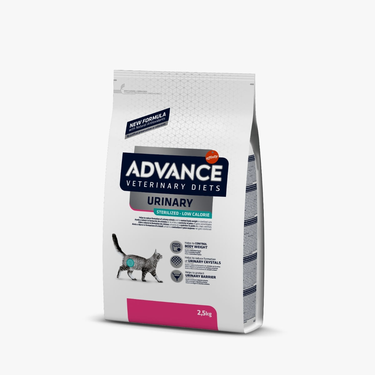 ADVANCE Veterinary Diets Cat Sterilised Urinary Low Calory, dietă veterinară, hrană uscată pisici, afecțiuni urinare ADVANCE Veterinary Diets Urinary Sterilised Low Calorie, dietă veterinară pisici sterilizate, hrană uscată, sistem urinar, metabolism, 2.