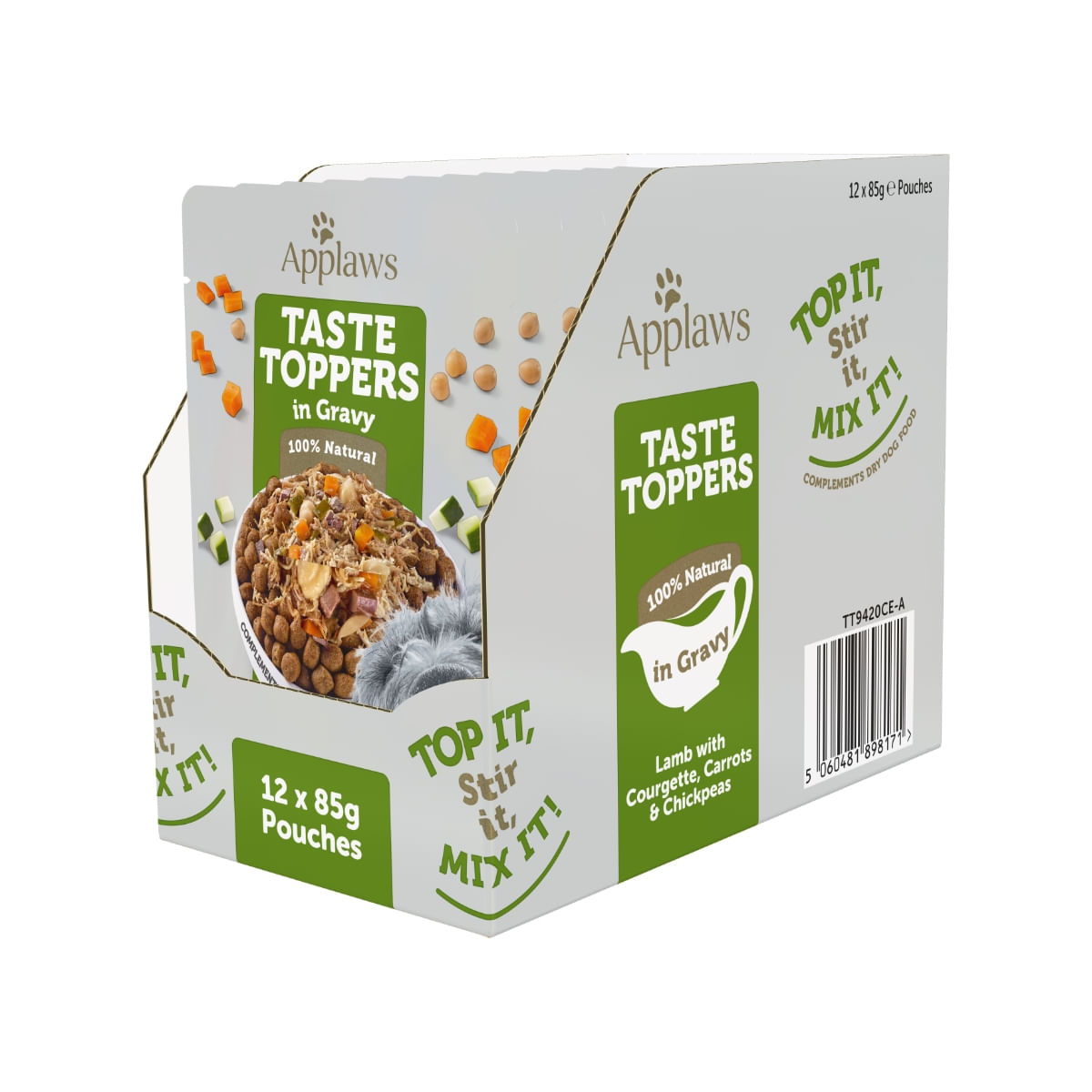 APPLAWS Taste Toppers, XS-XL, Miel și Legume, plic hrană umedă fără cereale câini, (în sos), 85g