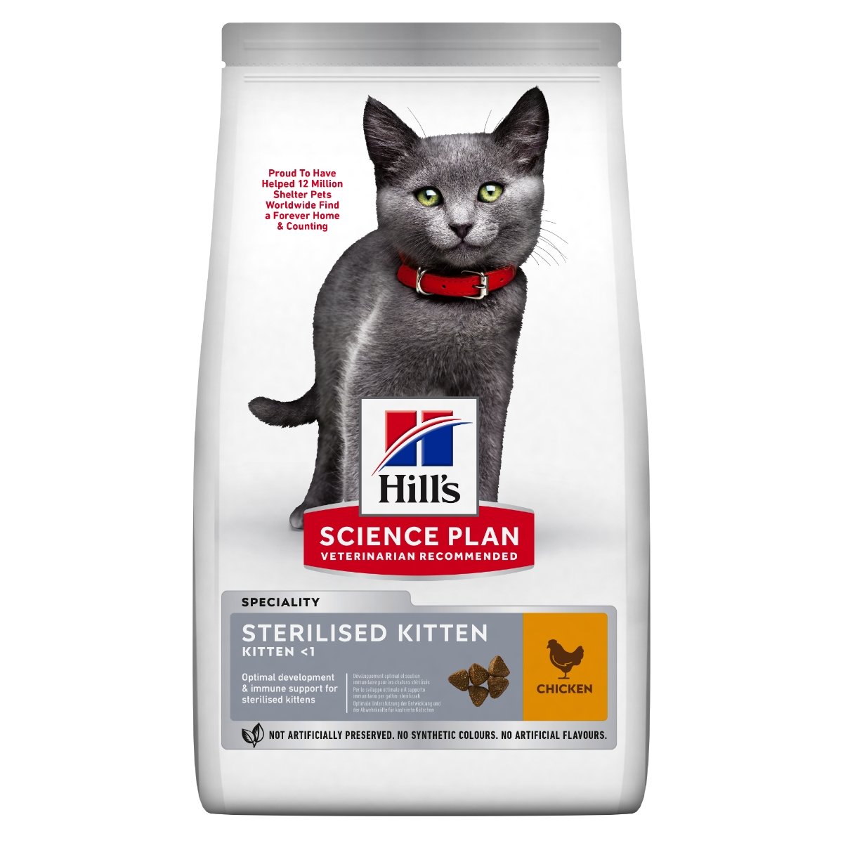 HILL\'S Science Plan Kitten Sterilised, Pui, hrană uscată pisici junior sterilizate, 1.5kg