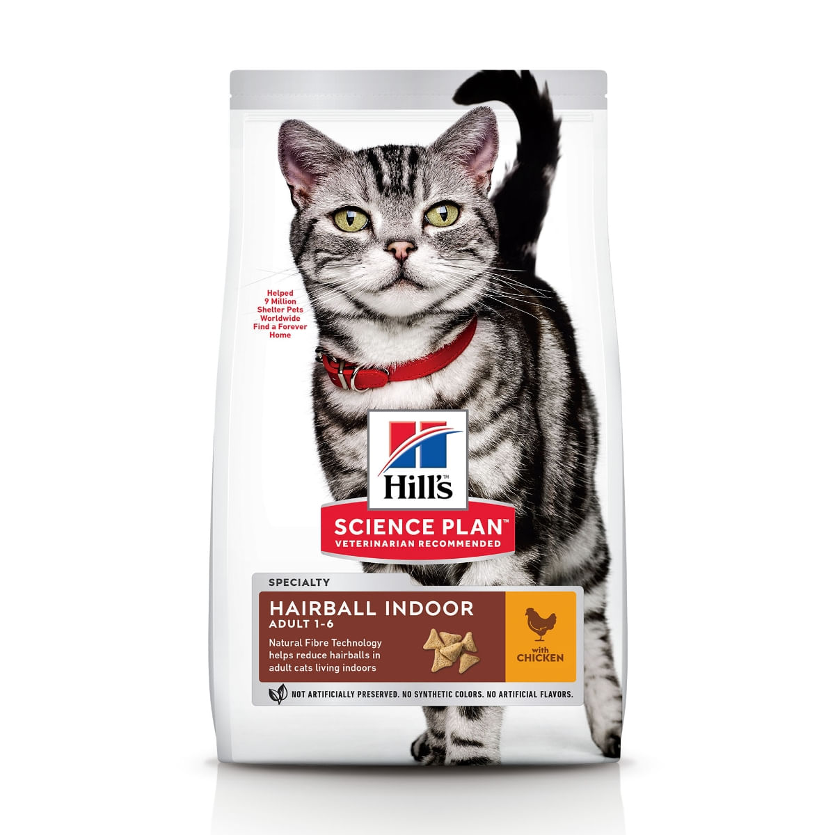 HILL\'S SCIENCE PLAN Hairball&Indoor, Pui, hrană uscată pisici, limitarea ghemurilor de blană, 10kg