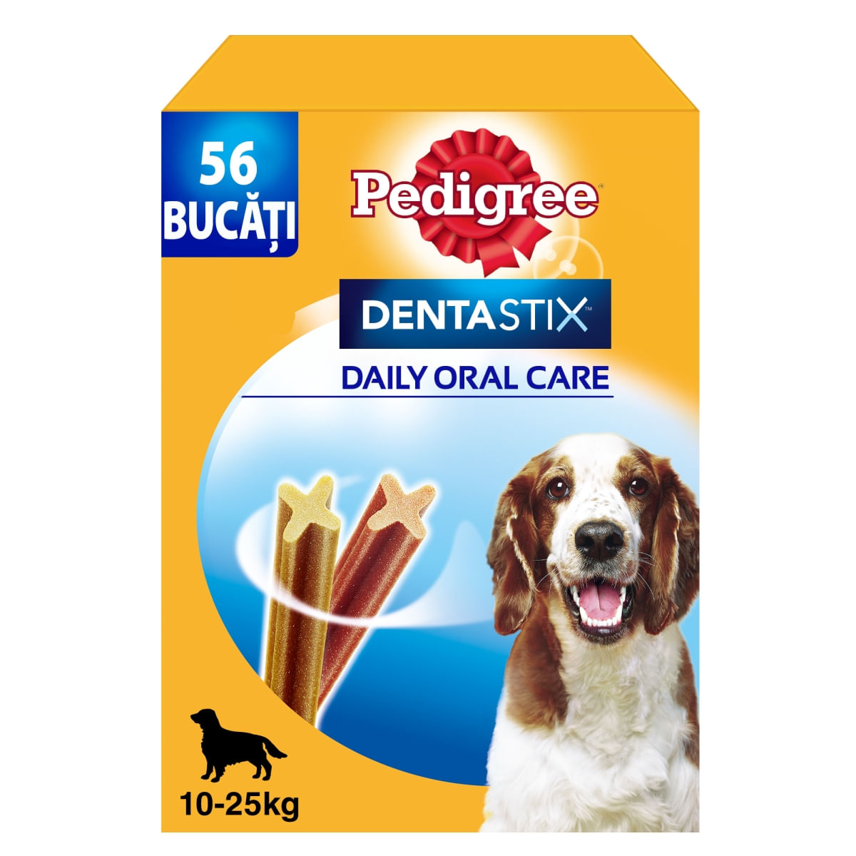 PEDIGREE DentaStix, M, megapack recompense câini, 7buc x 8, 1.44kg