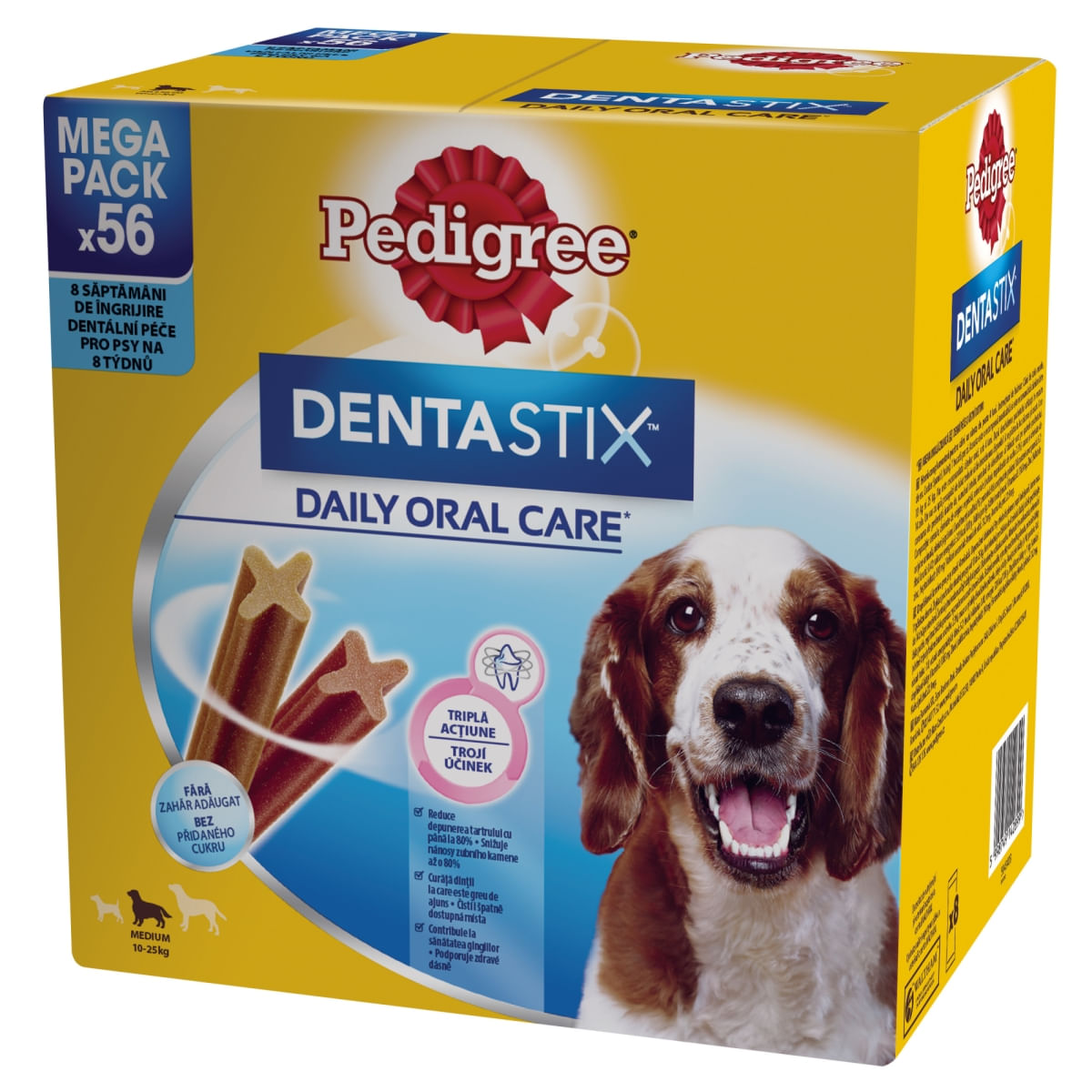 PEDIGREE DentaStix, M, megapack recompense câini, 7buc x 8, 1.44kg