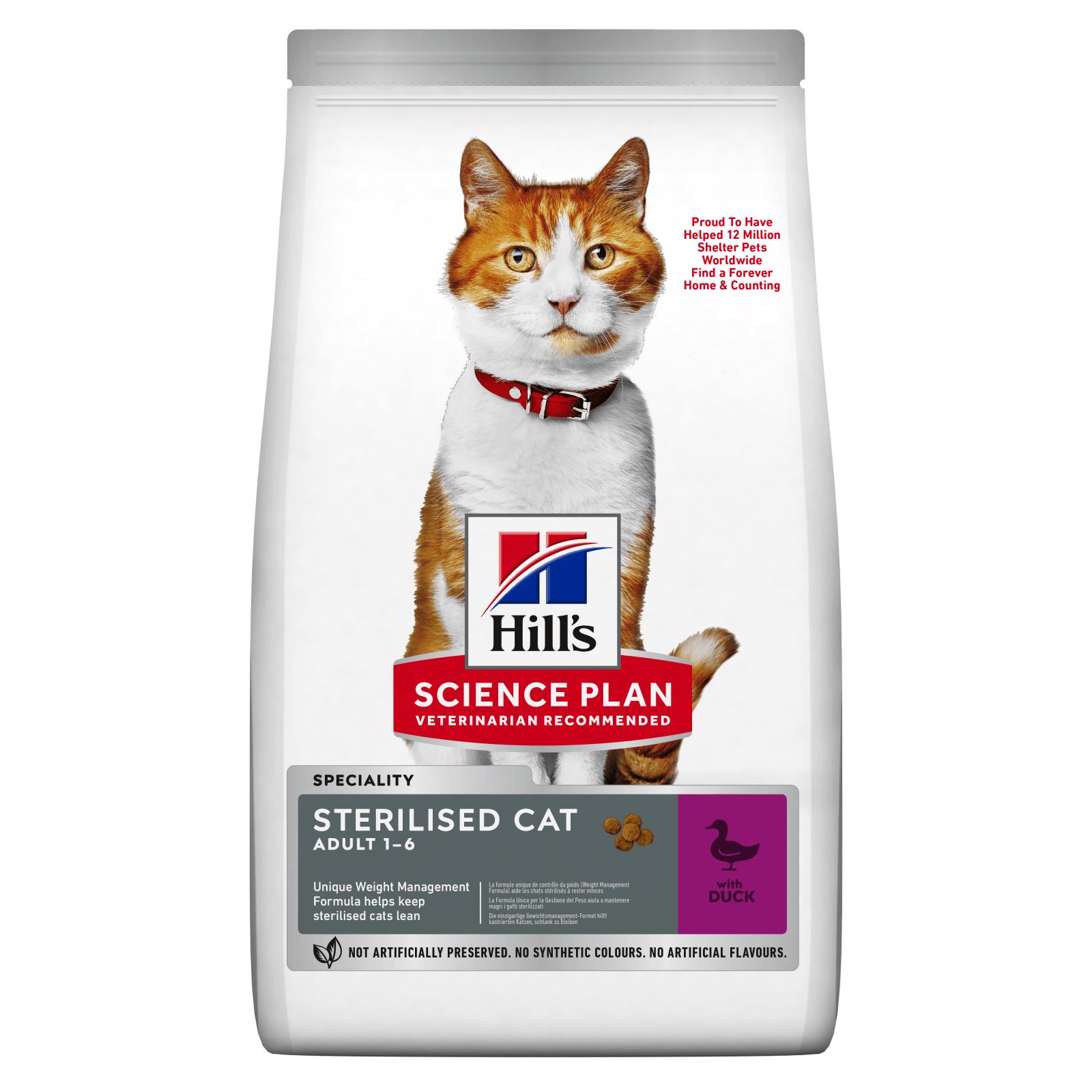 HILL\'S SCIENCE PLAN Young Adult Sterilised, Rață, hrană uscată pisici sterilizate HILL\'S SCIENCE PLAN Adult Sterilised, Rață, hrană uscată pisici sterilizate, 10kg