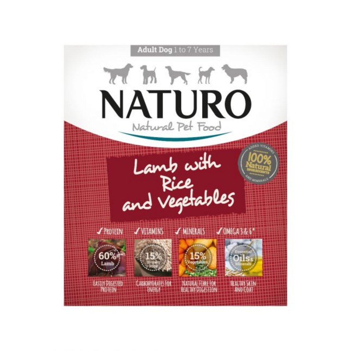 NATURO Low Grain, XS-L, Miel și Legume, tăviță hrană umedă conținut redus cereale câini, (în aspic), 400g - 1 | YEO