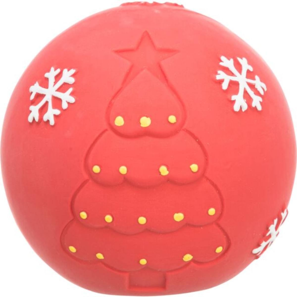 TRIXIE Christmas Xmas Glob, jucărie de aport câini, XS-XL, latex, cu sunet, activități fizice, roșu, ⌀8 cm