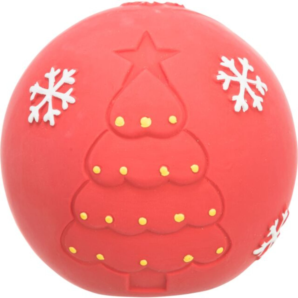 TRIXIE Christmas Xmas Glob, jucărie de aport câini, XS-XL, latex, cu sunet, activități fizice, roșu, ⌀8 cm - 1 | YEO