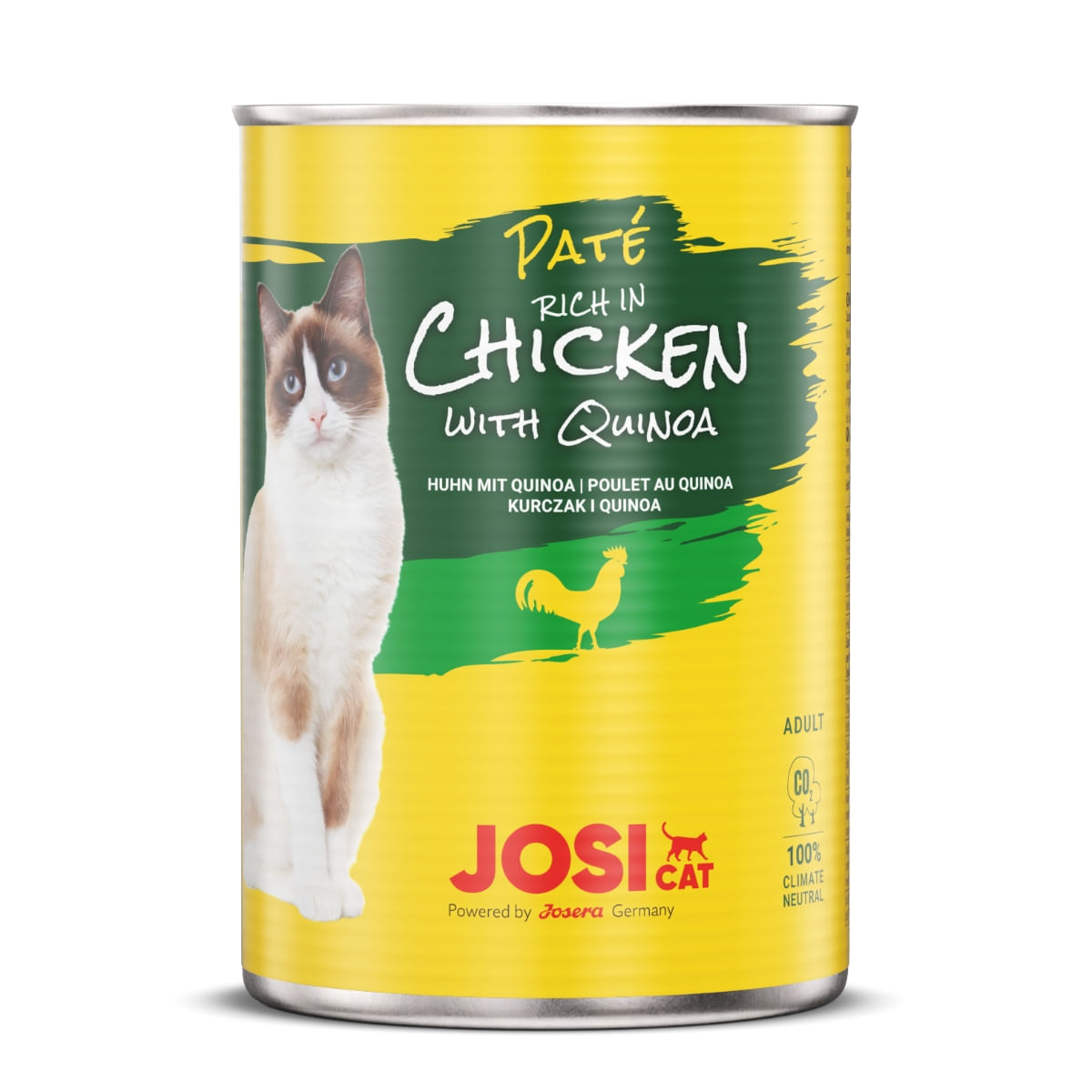 JOSICAT Pate, Pui cu Quinoa, bax conservă hrană umedă pisici, (pate), 400g x 12 - 1 | YEO