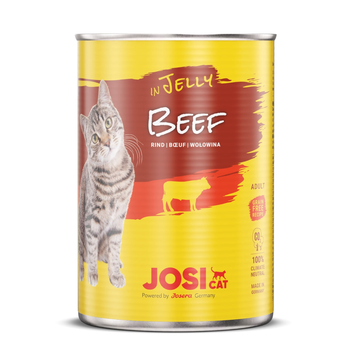 JOSICAT, Vită, bax conservă hrană umedă pisici, (în aspic), 400g x 12