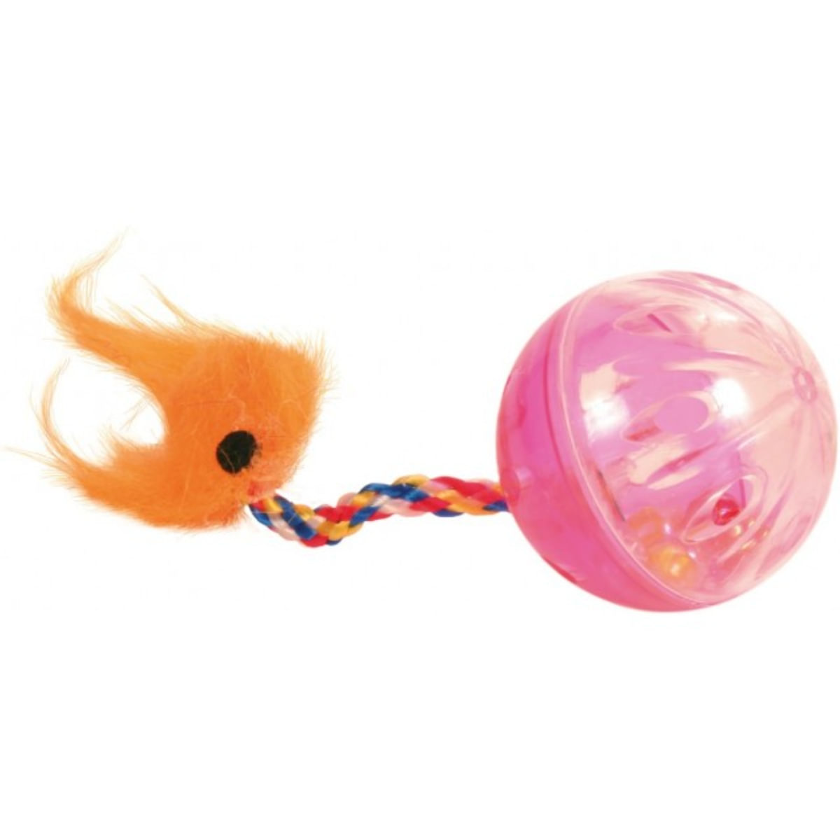 Trixie, 2 mingi cu blăniță, jucărie, pisici, plastic, multicolor, 4cm - 1 | YEO