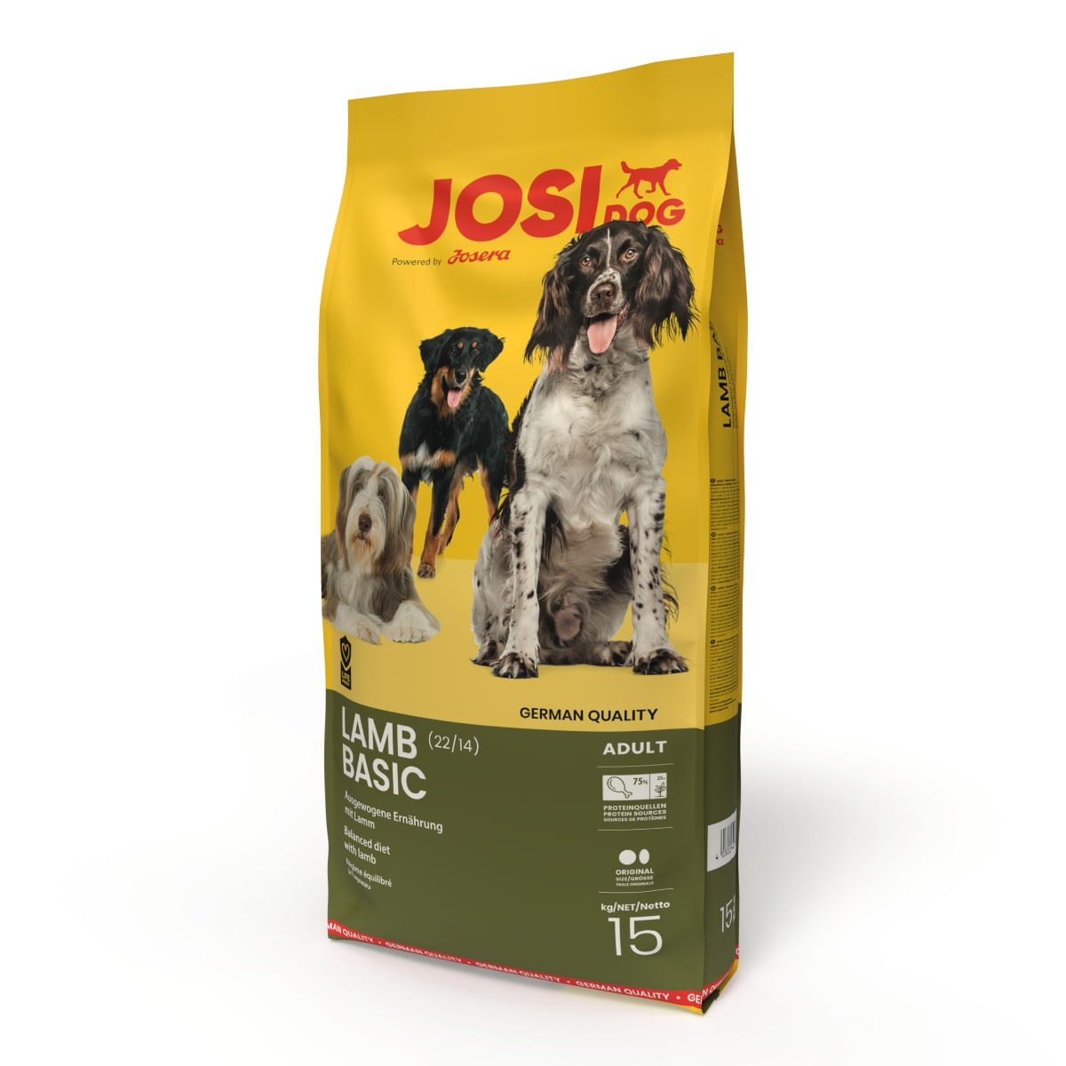 JOSIDOG Lamb Basic, XS-XL, Miel, hrană uscată câini, 15kg - 1 | YEO