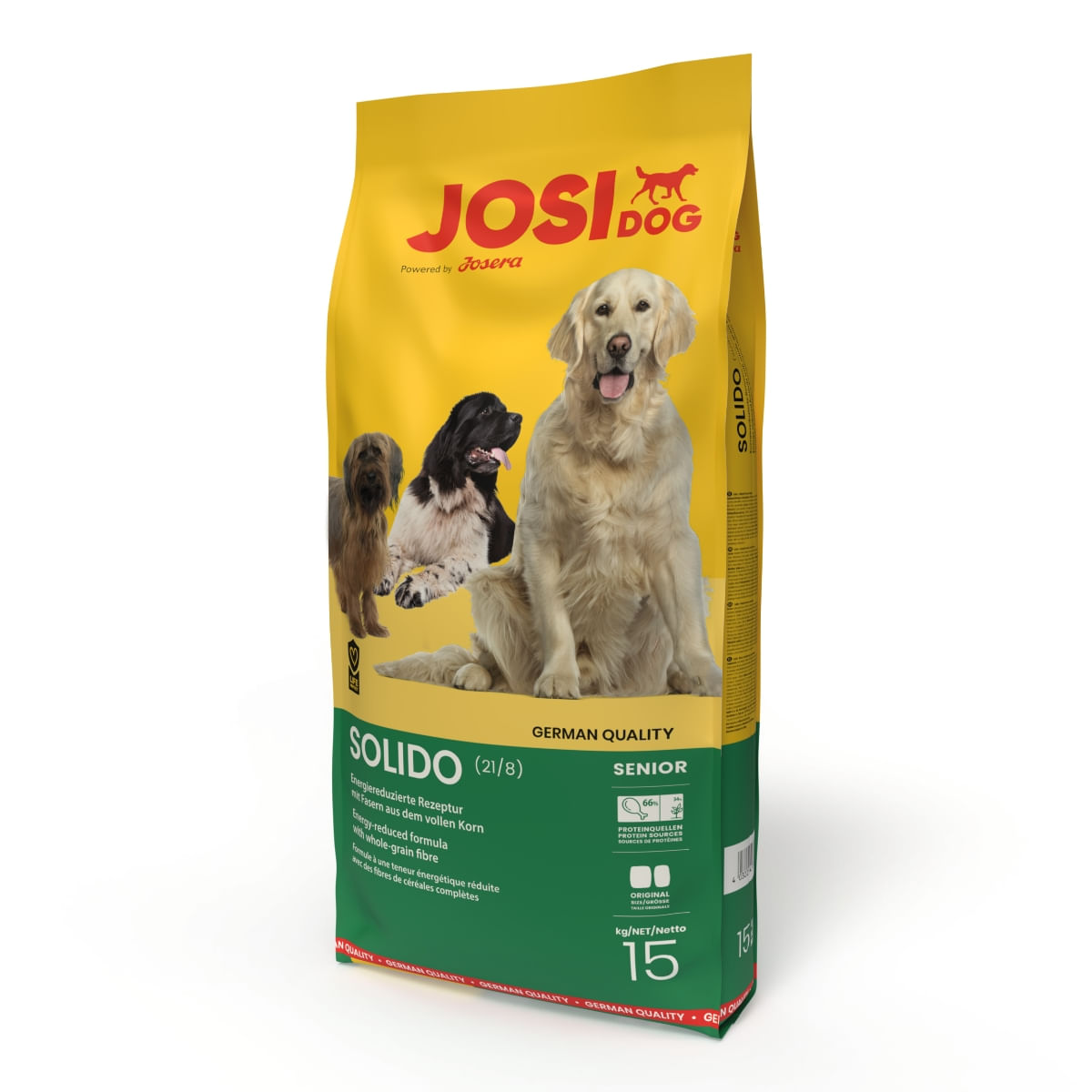 JOSIDOG Solido, XS-XL, Pasăre, hrană uscată câini, obezitate, sistem digestiv, 15kg - 1 | YEO