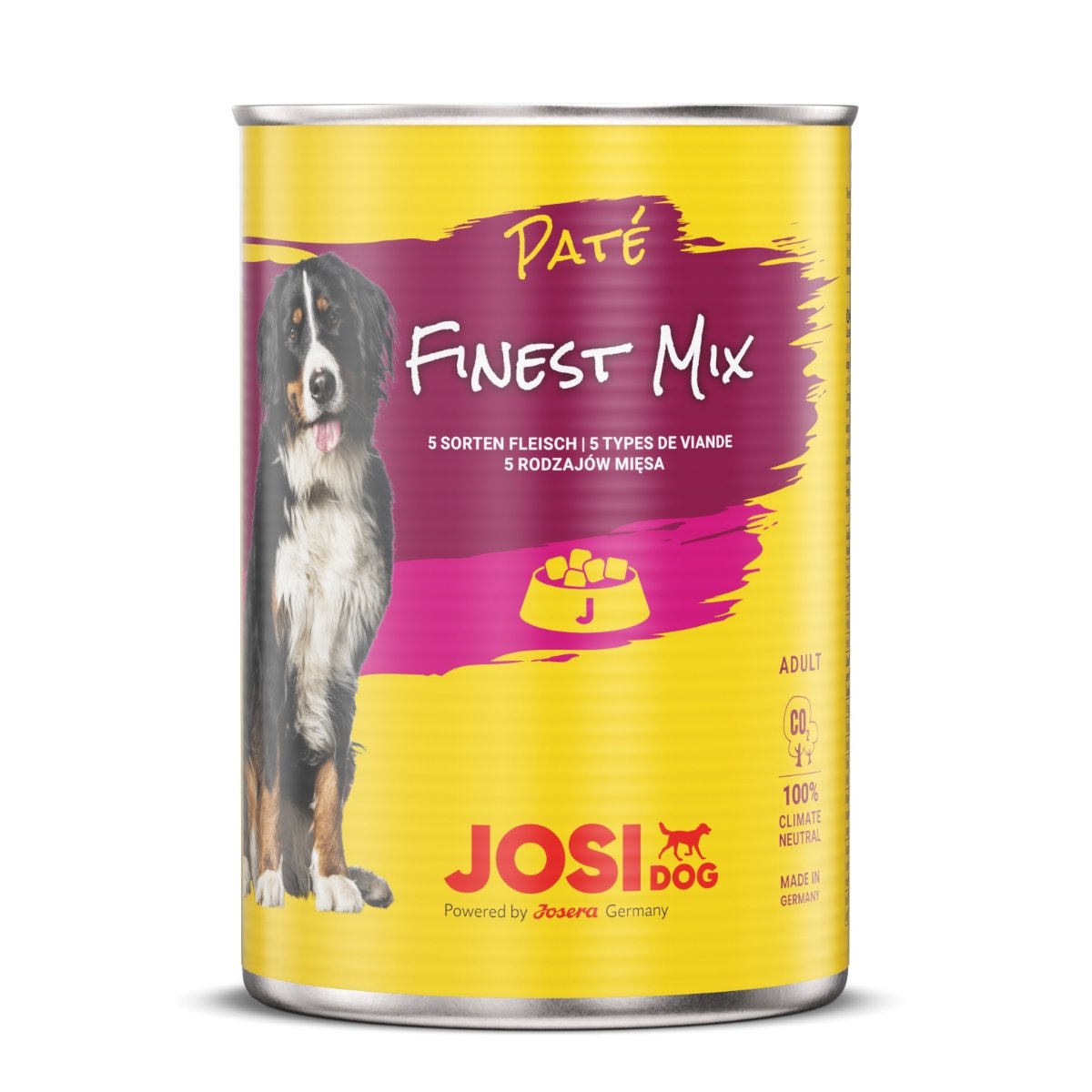 JOSIDOG Finest Mix, Pasăre și Vită, conservă hrană umedă câini, (pate), 400g x 12 - 1 | YEO