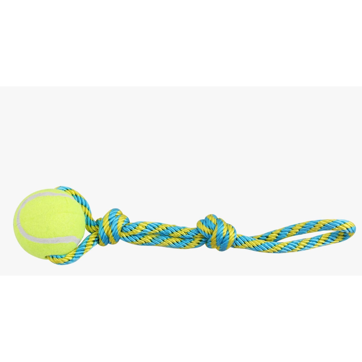 PAWISE Minge de Tenis cu Sfoară , jucărie minge câini, S-L, sintetic, dentiție, activități fizice, galben și albastru, ⌀6.6 cm - 1 | YEO