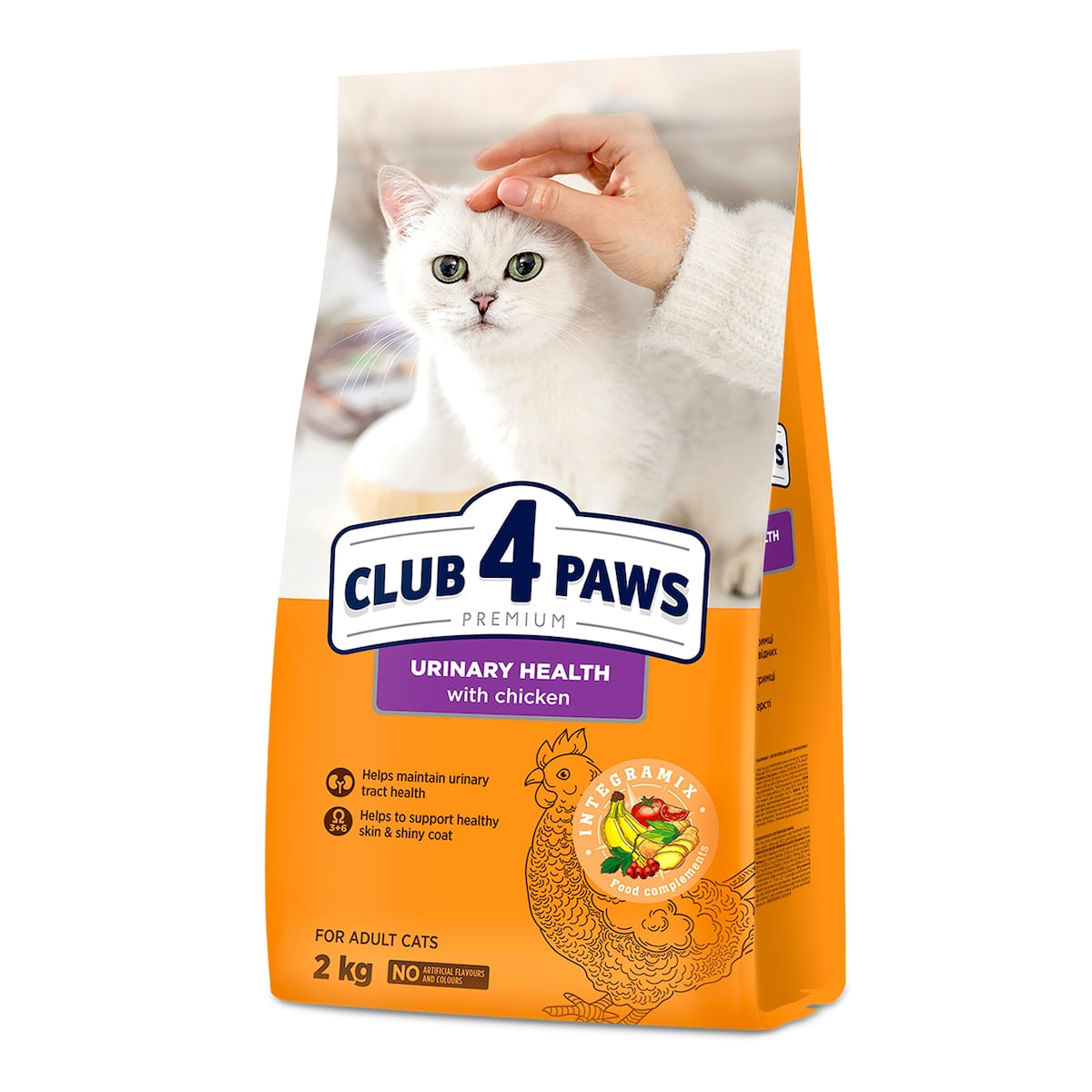 CLUB 4 PAWS Premium Urinary Health, Pui, hrană uscată pisici, sistem urinar, 2kg - 1 | YEO