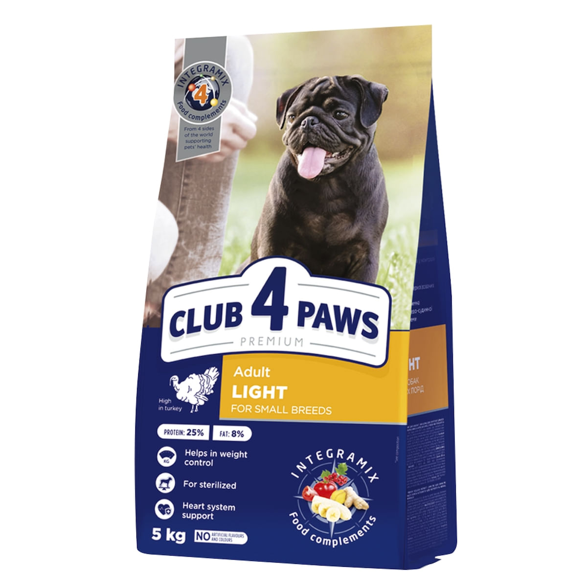 CLUB 4 PAWS Adult Light, XS-S, Curcan, hrană uscată câini, obezitate, 5kg - 3 | YEO