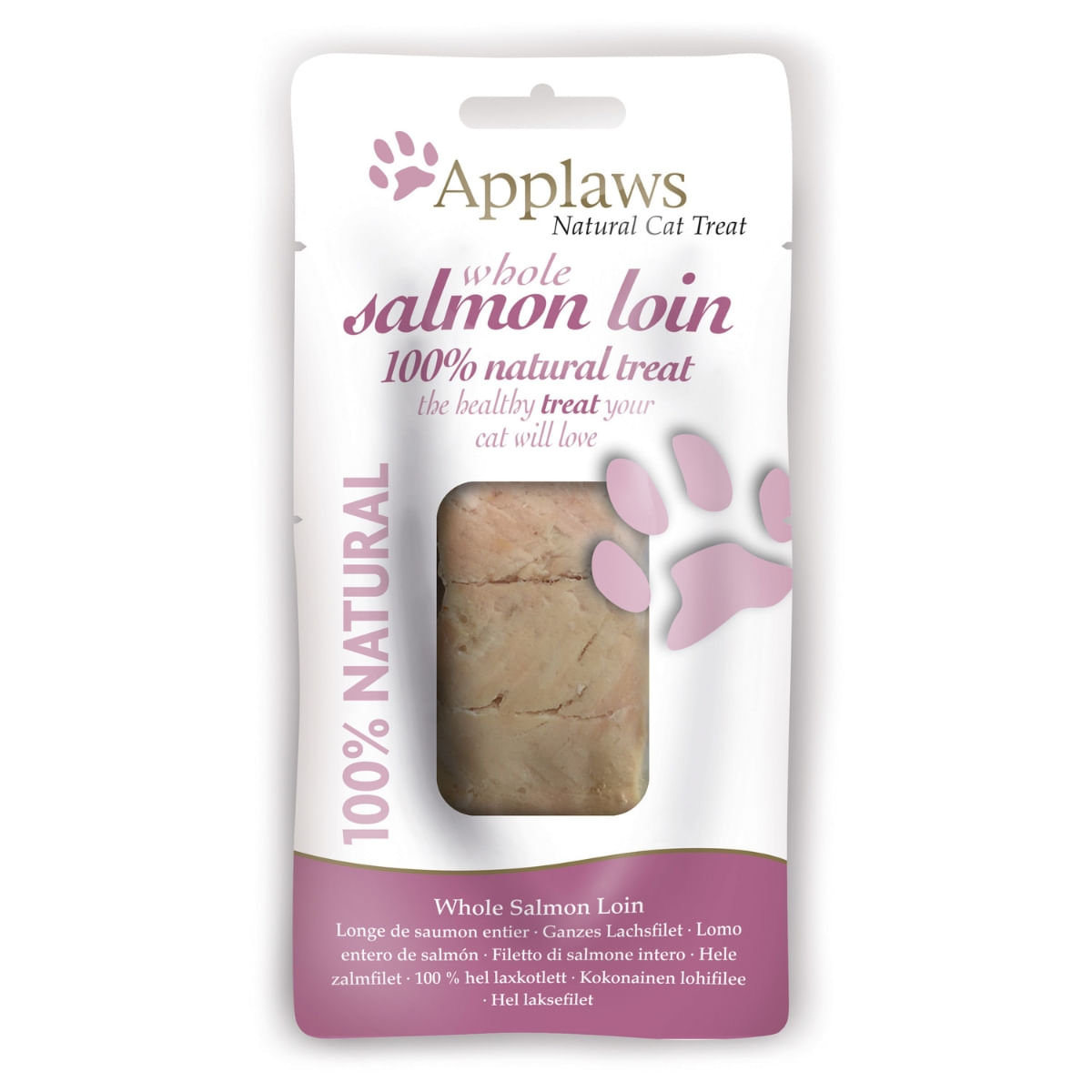 APPLAWS Natural Cat Treat, Fillet de Somon, punguță recompense monoproteică fără cereale pisici, 30g