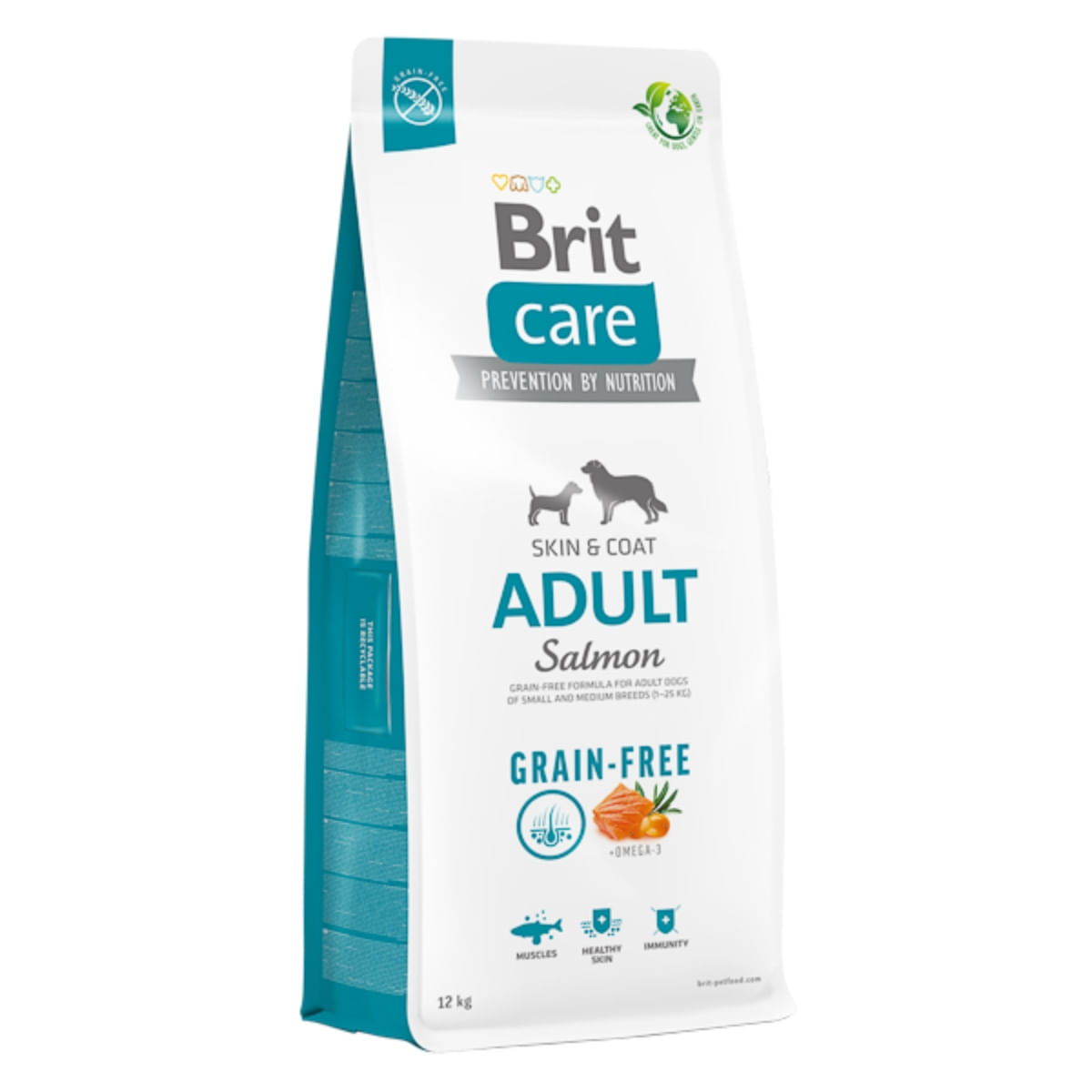 BRIT Care, XS-M, Somon, hrană uscată fără cereale câini, piele & blană BRIT Care Grain-Free Adult, XS-M, Somon, hrană uscată fără cereale câini, piele & blană, 12kg