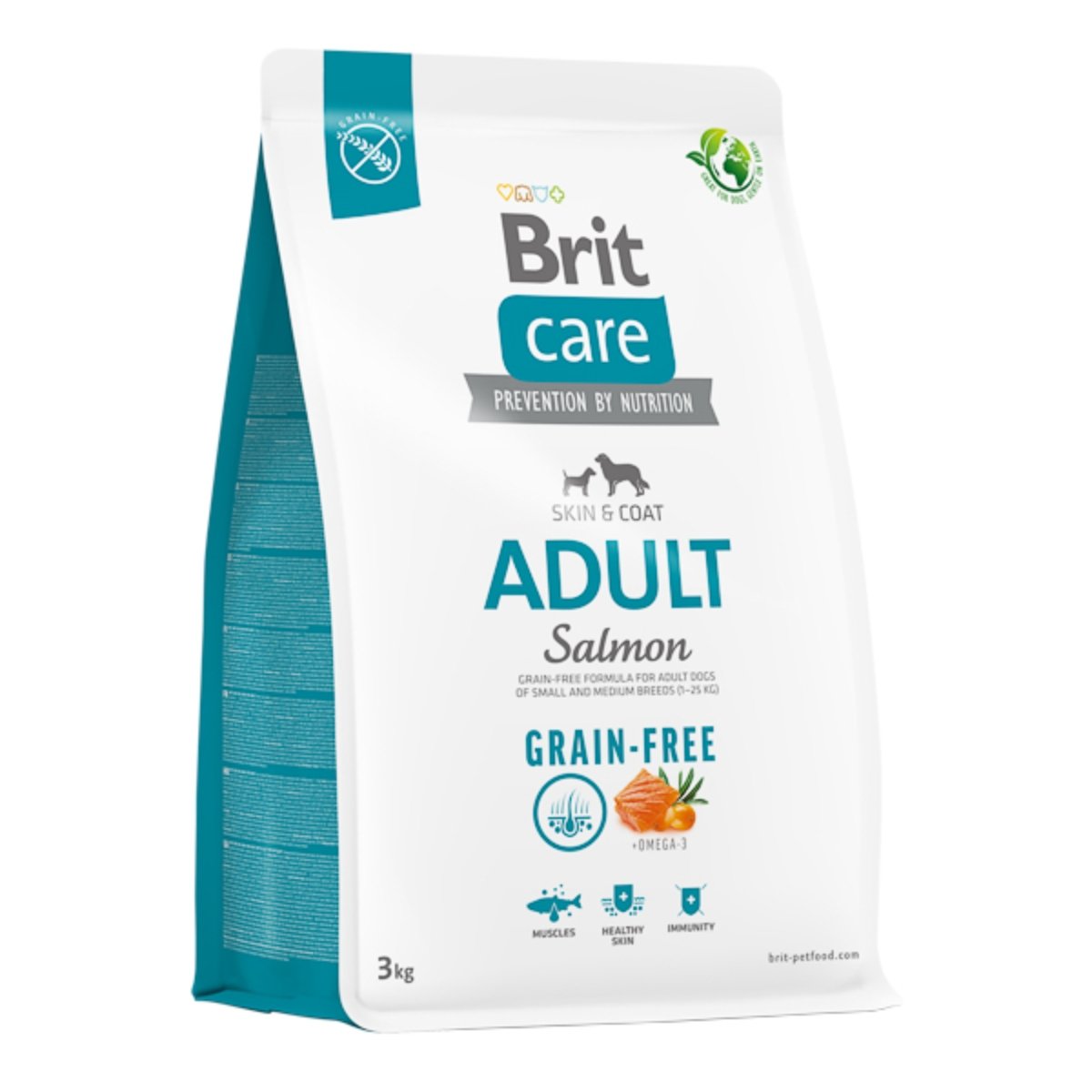 BRIT Care, XS-M, Somon, hrană uscată fără cereale câini, piele & blană BRIT Care Grain-Free Adult, XS-M, Somon, hrană uscată fără cereale câini, piele & blană, 3kg