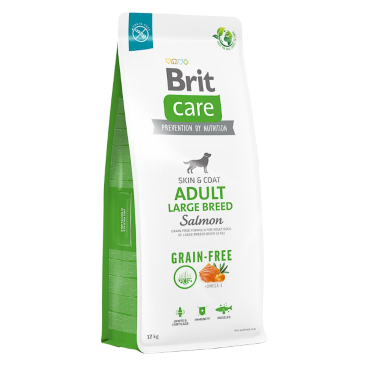 BRIT Care, L-XL, Somon, hrană uscată fără cereale câini, piele & blană BRIT Care Grain-Free Adult Large Breed, L-XL, Somon, hrană uscată fără cereale câini, piele & blană, 12kg